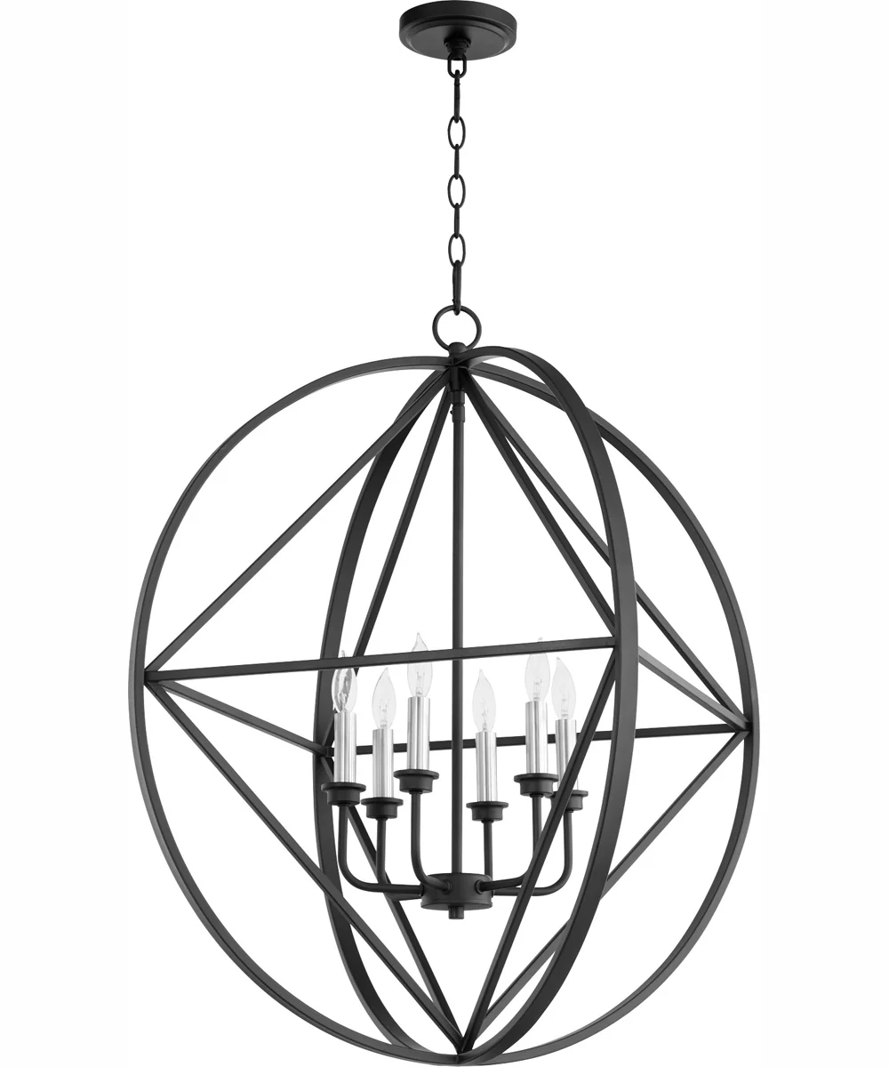 6-light Pendant Textured Black - Image 4
