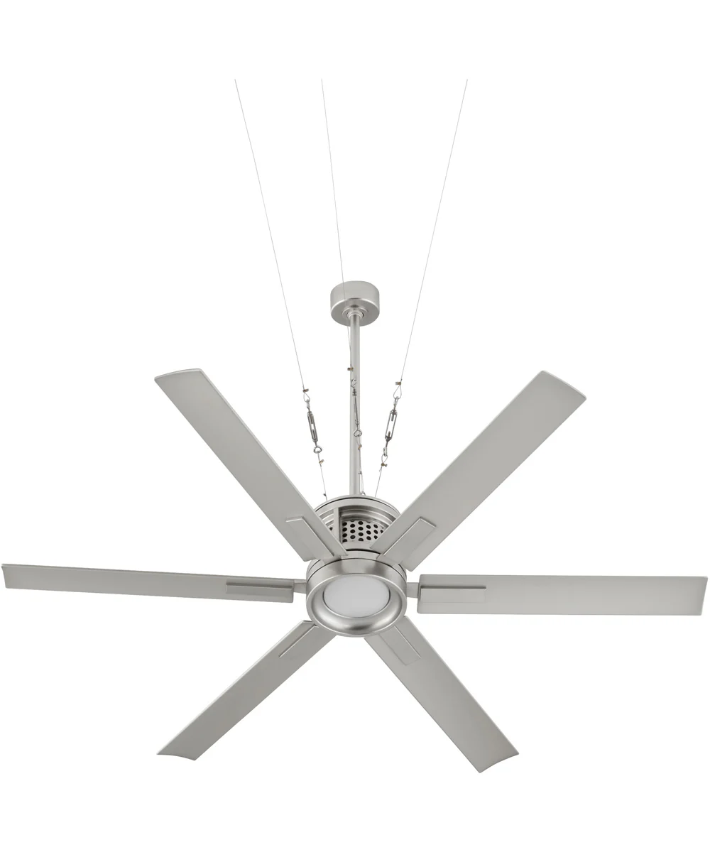65" Zeus Patio Ceiling Fan Satin Nickel - Image 4