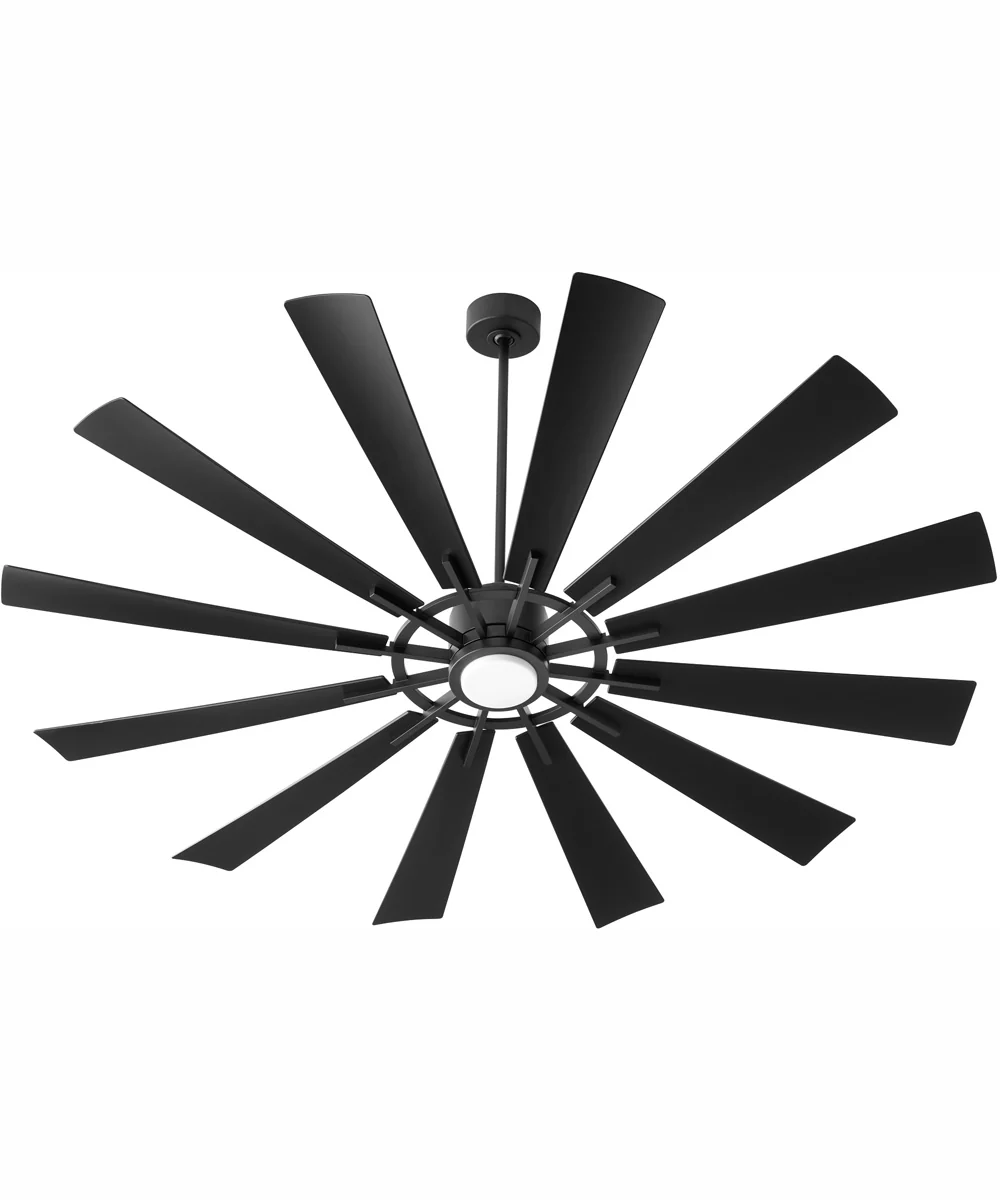 72" Cirque 1-light LED Patio Ceiling Fan Matte Black