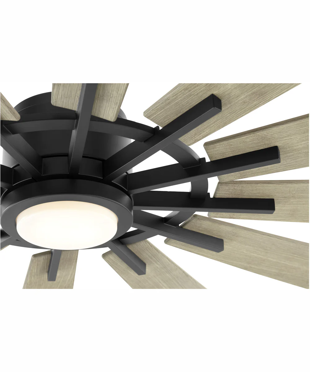 72" Cirque 1-light LED Patio Ceiling Fan Matte Black - Image 3
