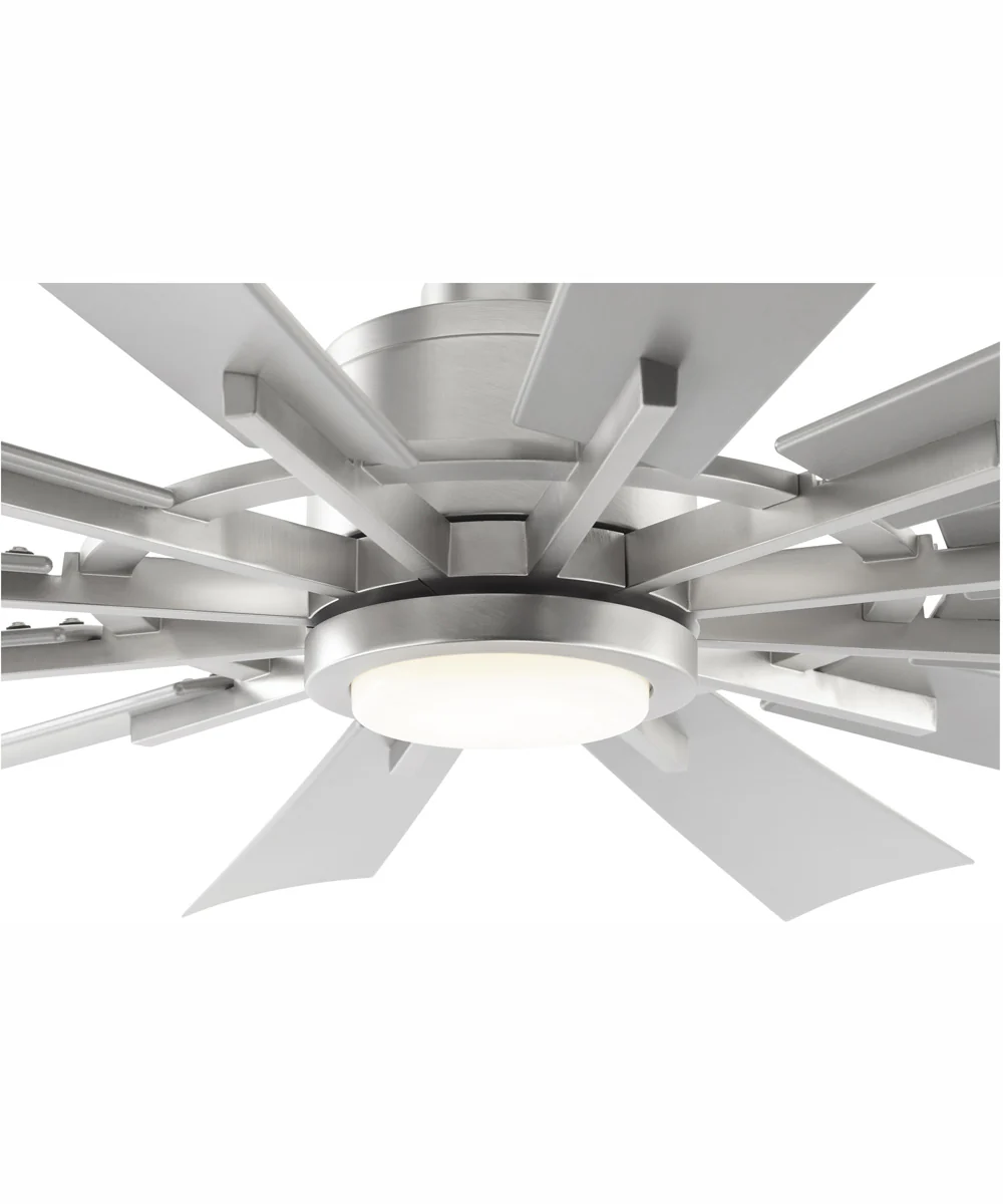 72" Cirque 1-light LED Patio Ceiling Fan Satin Nickel - Image 3