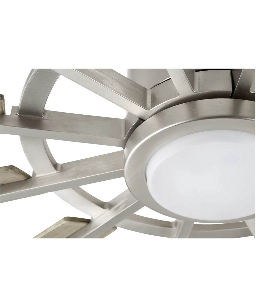 72" Cirque 1-light LED Patio Ceiling Fan Satin Nickel - Image 4