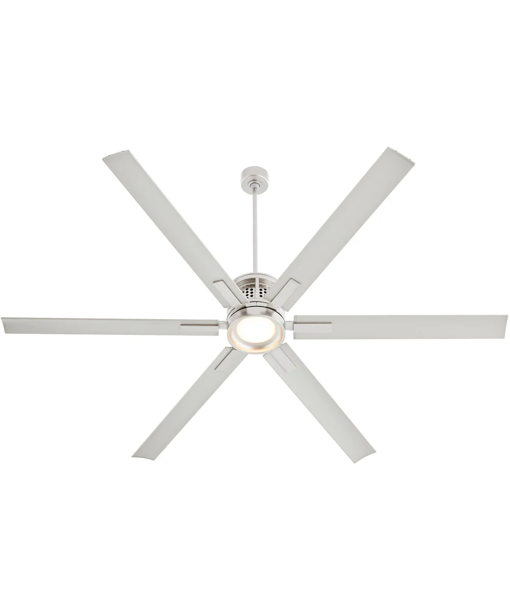 80" Zeus Patio Ceiling Fan Satin Nickel - Image 3