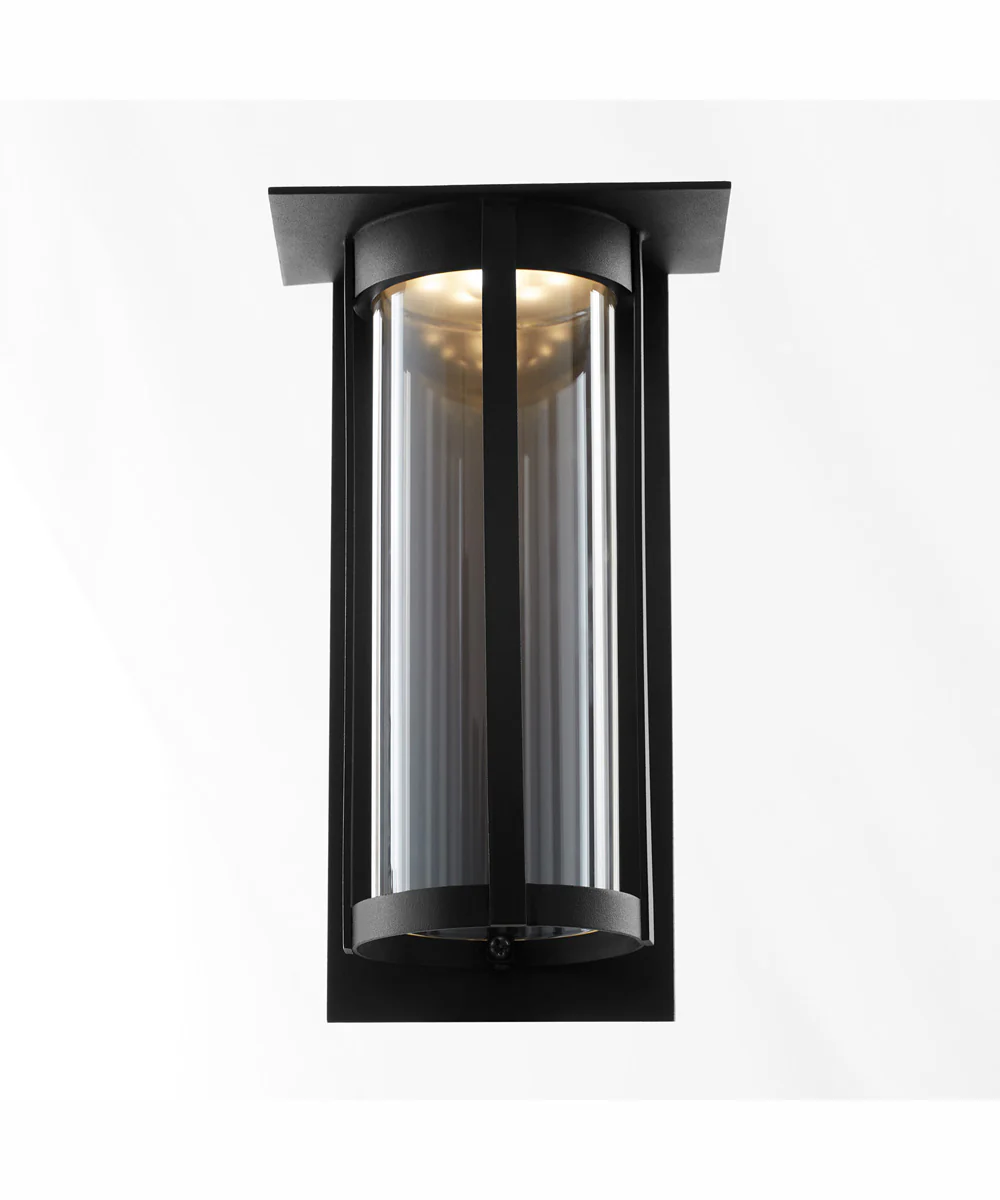 Abram 1-light LED Outdoor Wall Lantern Textured Black - Image 3