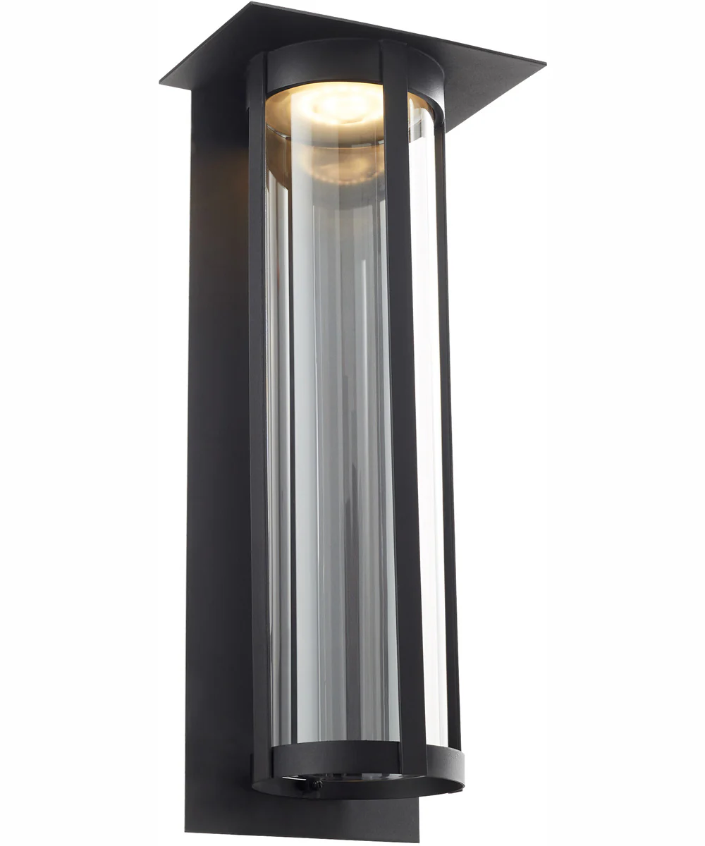 Abram 1-light LED Outdoor Wall Lantern Textured Black - Image 2
