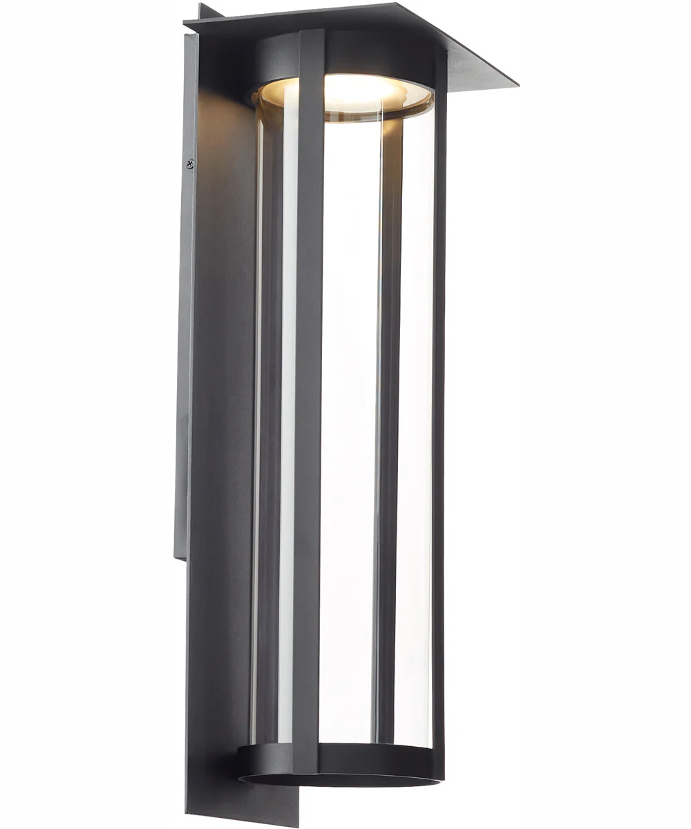 Abram 1-light LED Outdoor Wall Lantern Textured Black - Image 4
