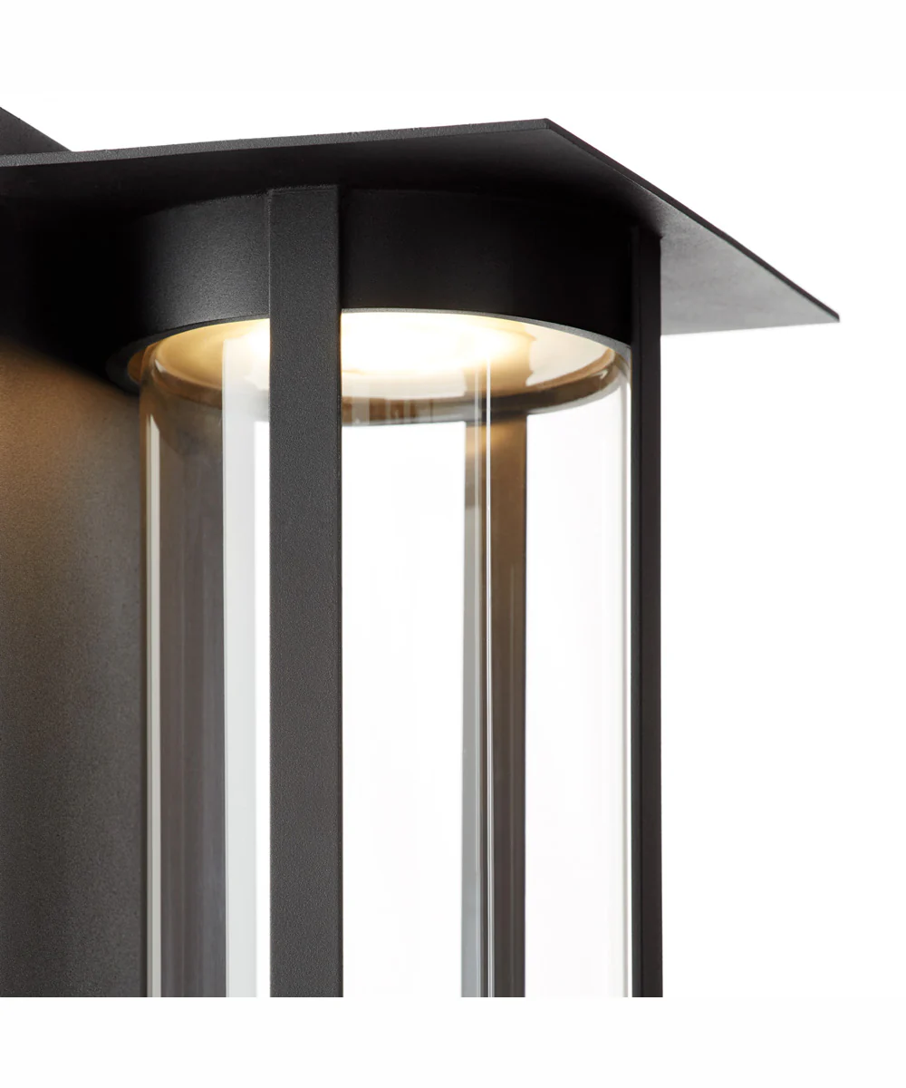 Abram 1-light LED Outdoor Wall Lantern Textured Black - Image 5