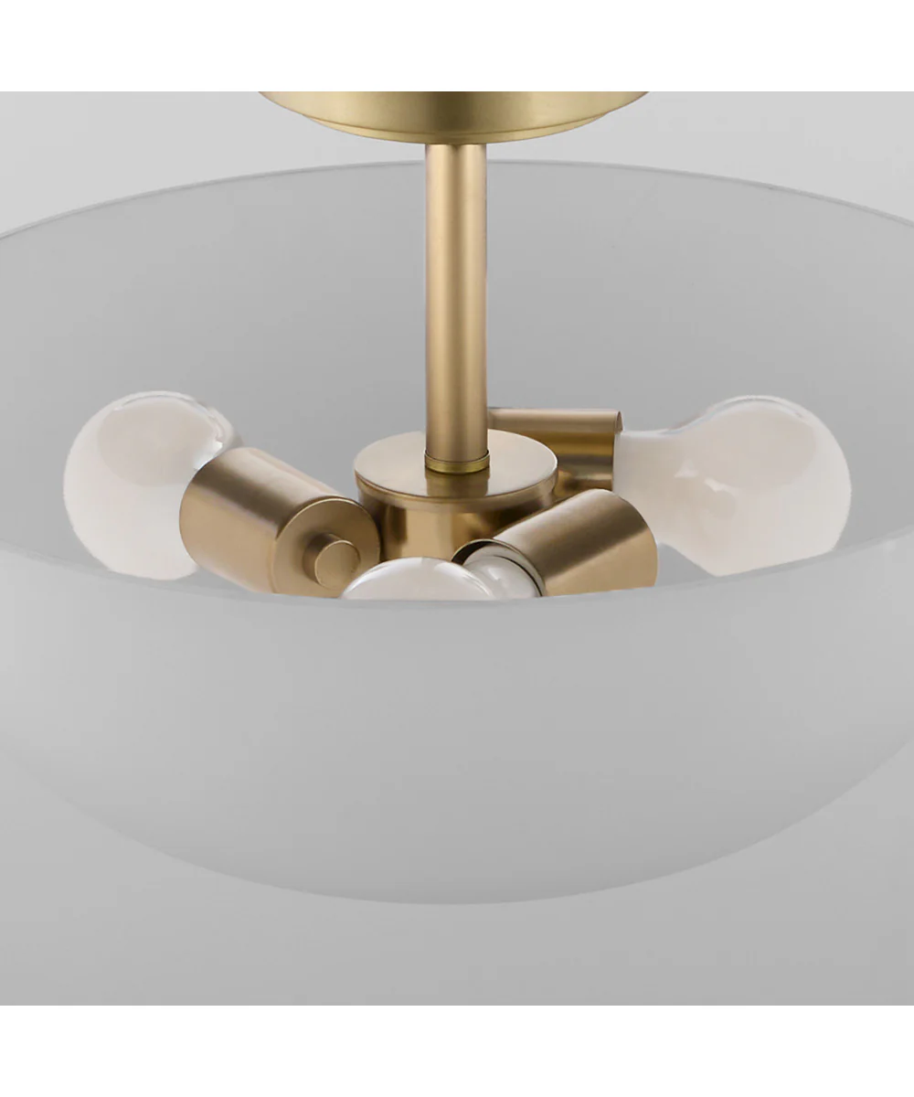 Adams 3-light Dual Mount Light Fixture Aged Brass - Image 4