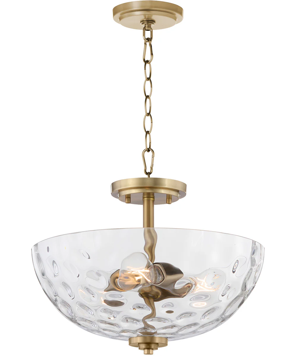 Adams 3-light Dual Mount Light Fixture Aged Brass - Image 2