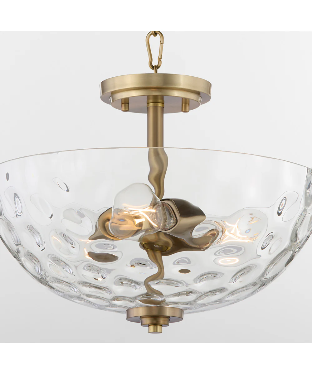 Adams 3-light Dual Mount Light Fixture Aged Brass - Image 3