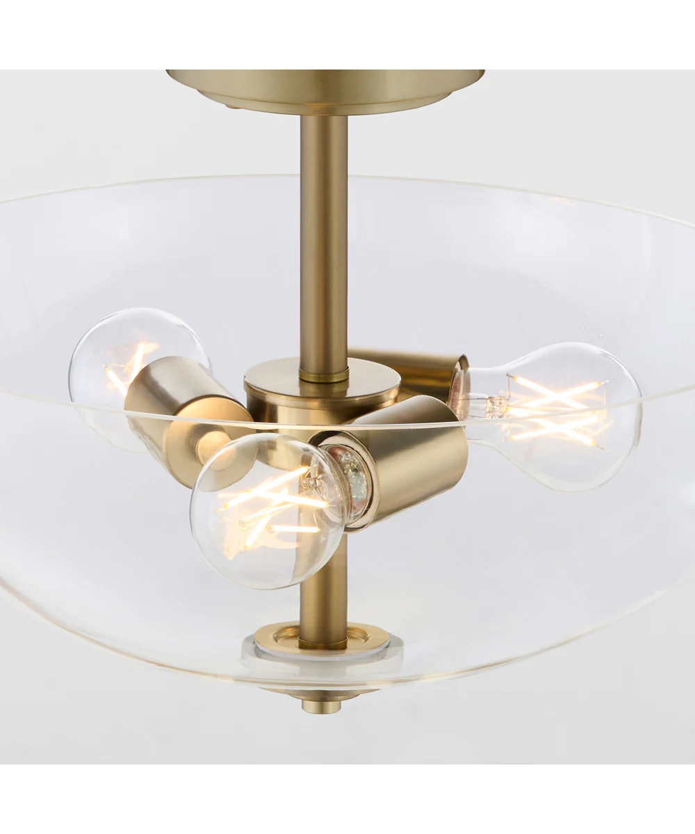 Adams 3-light Dual Mount Light Fixture Aged Brass - Image 4