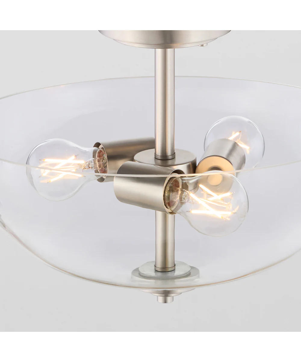 Adams 3-light Dual Mount Light Fixture Satin Nickel - Image 3
