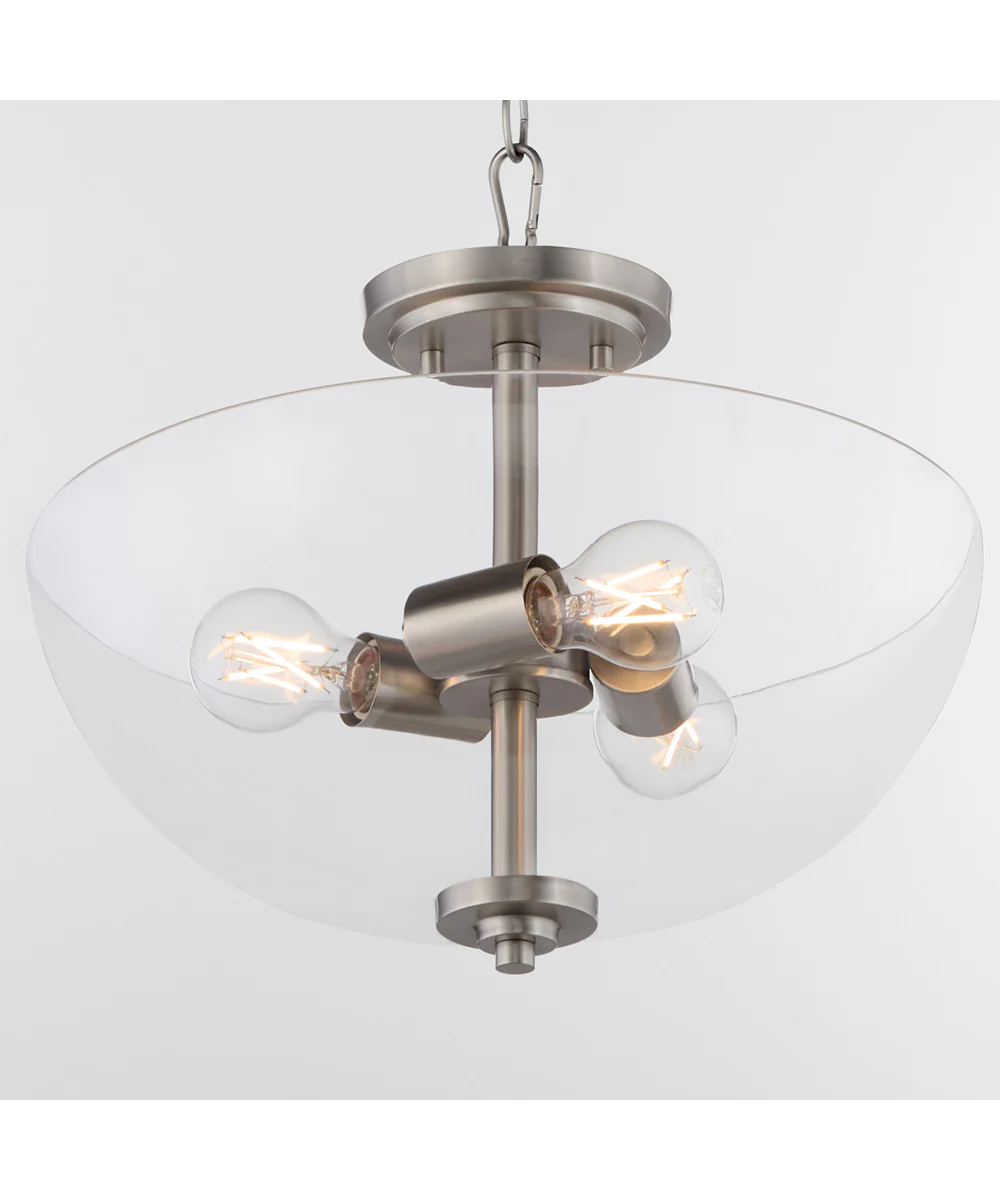 Adams 3-light Dual Mount Light Fixture Satin Nickel - Image 4