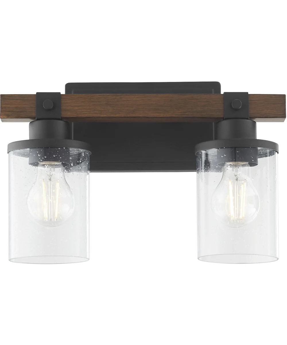 Alpine 2-light Bath Vanity Light Textured Black Walnut - Image 2