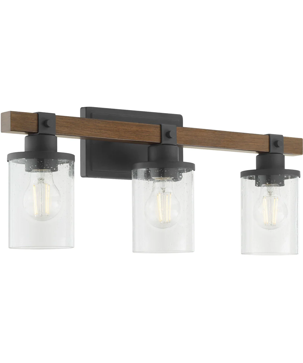 Alpine 3-light Bath Vanity Light Textured Black Walnut - Image 2