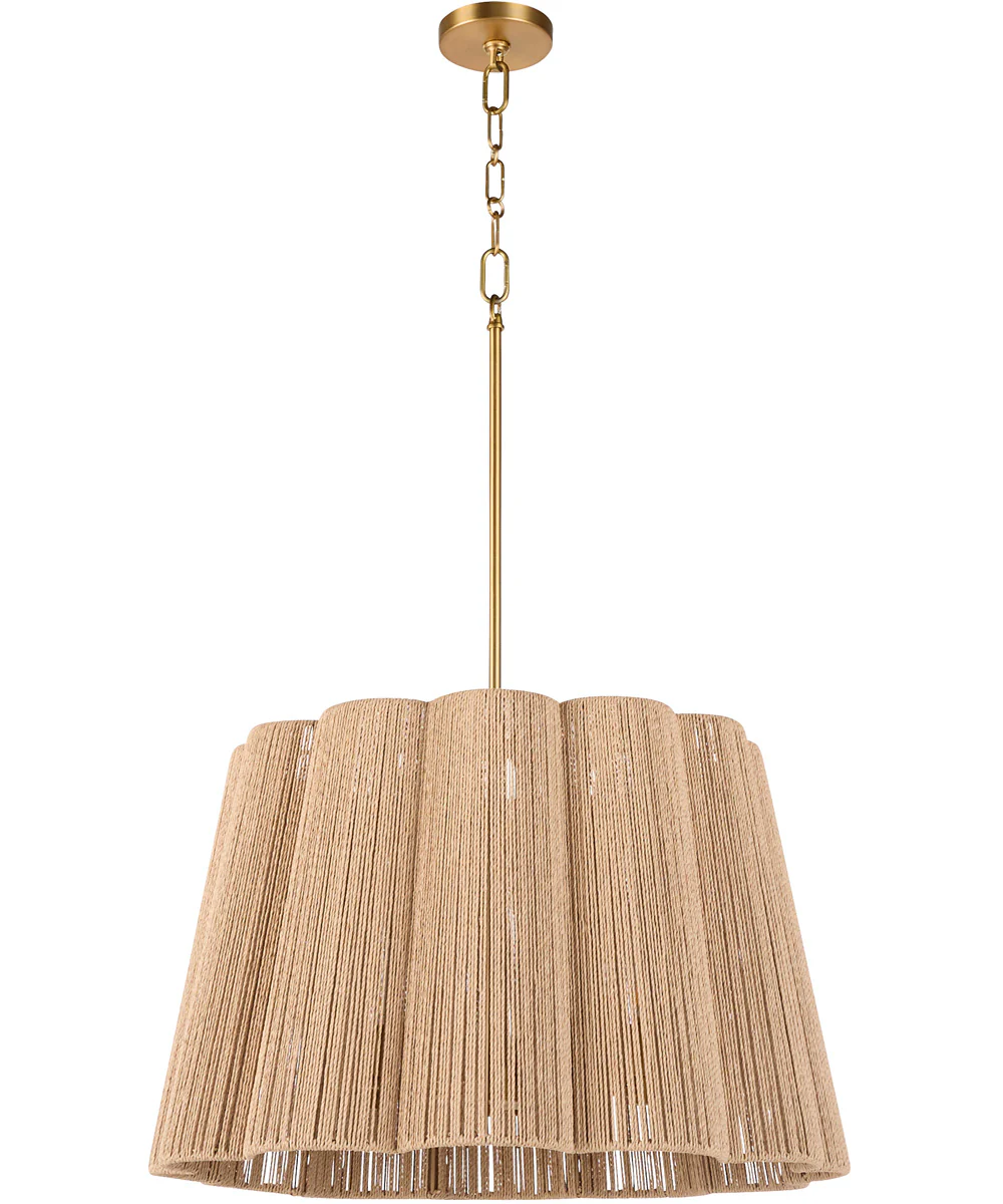 Anton 6-light Pendant Brushed Brass