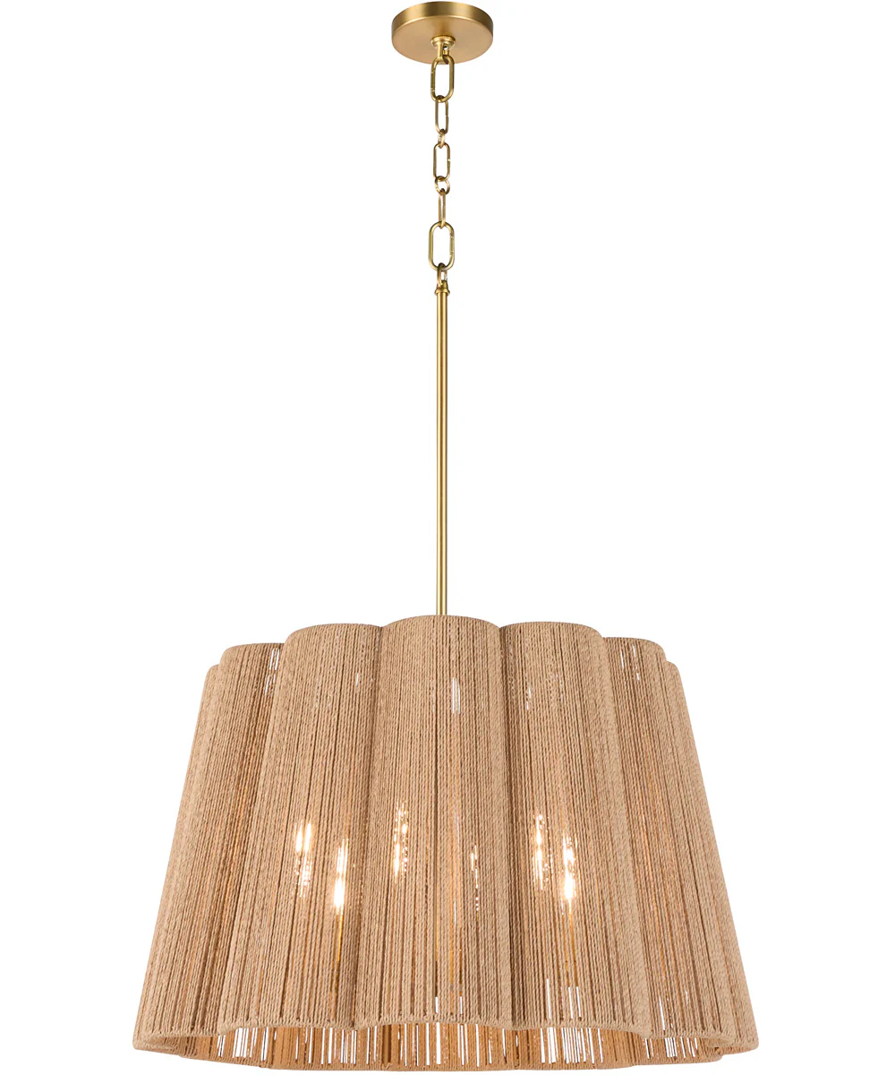Anton 6-light Pendant Brushed Brass - Image 2