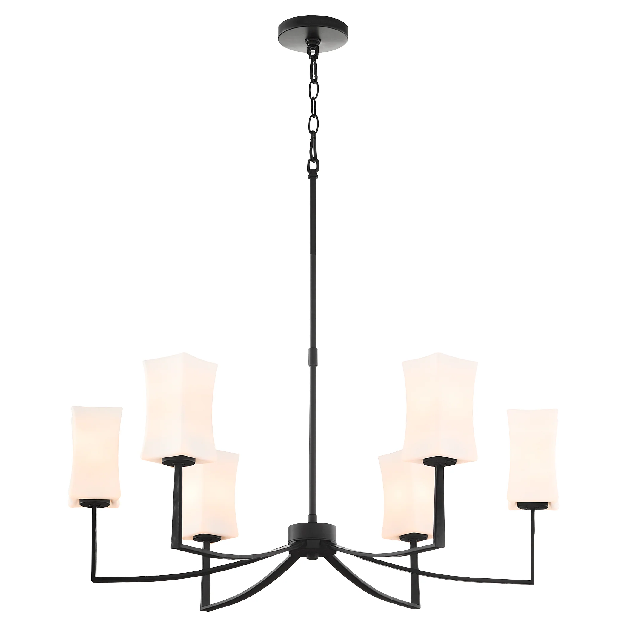 Ayala 6-light Chandelier Matte Black - Image 2