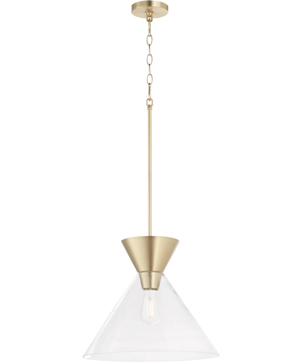 Beldar 1-light Pendant Aged Brass w/ Clear Glass - Image 2