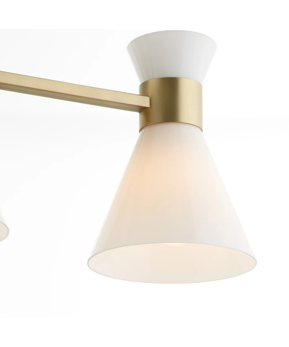 Beldar 1-light Wall Mount Light Fixture Aged Brass w/ Gloss Opal - Image 4