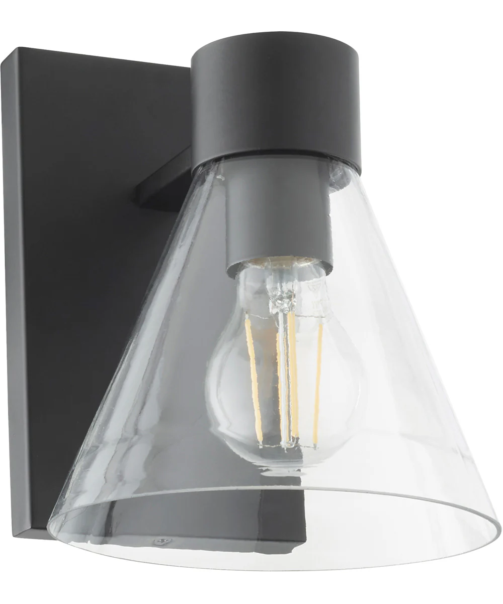 Beldar 1-light Wall Mount Light Fixture Matte Black w/ Clear Glass - Image 4