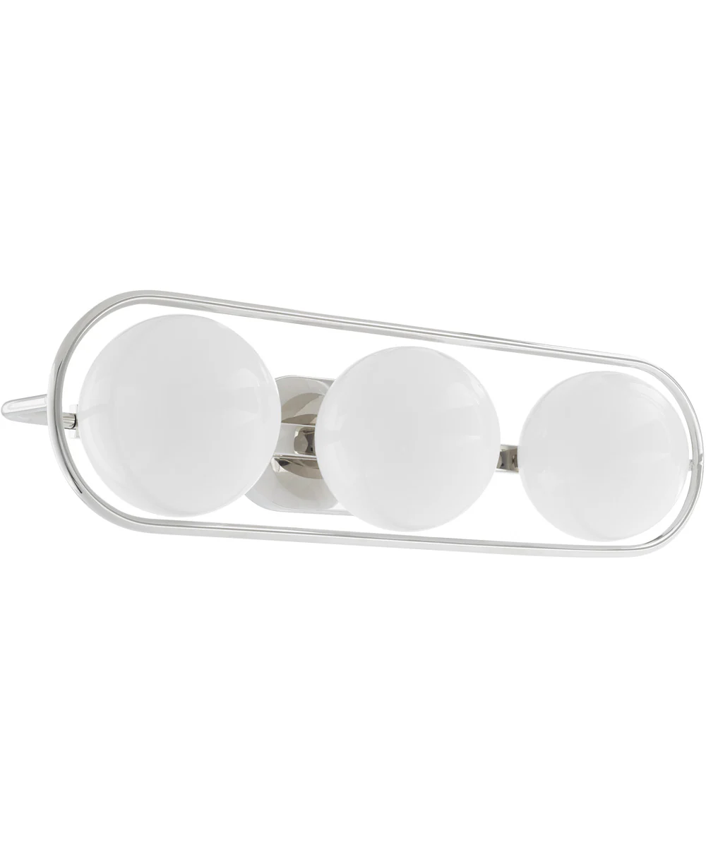 Belmont 3-light Bath Vanity Light Polished Nickel