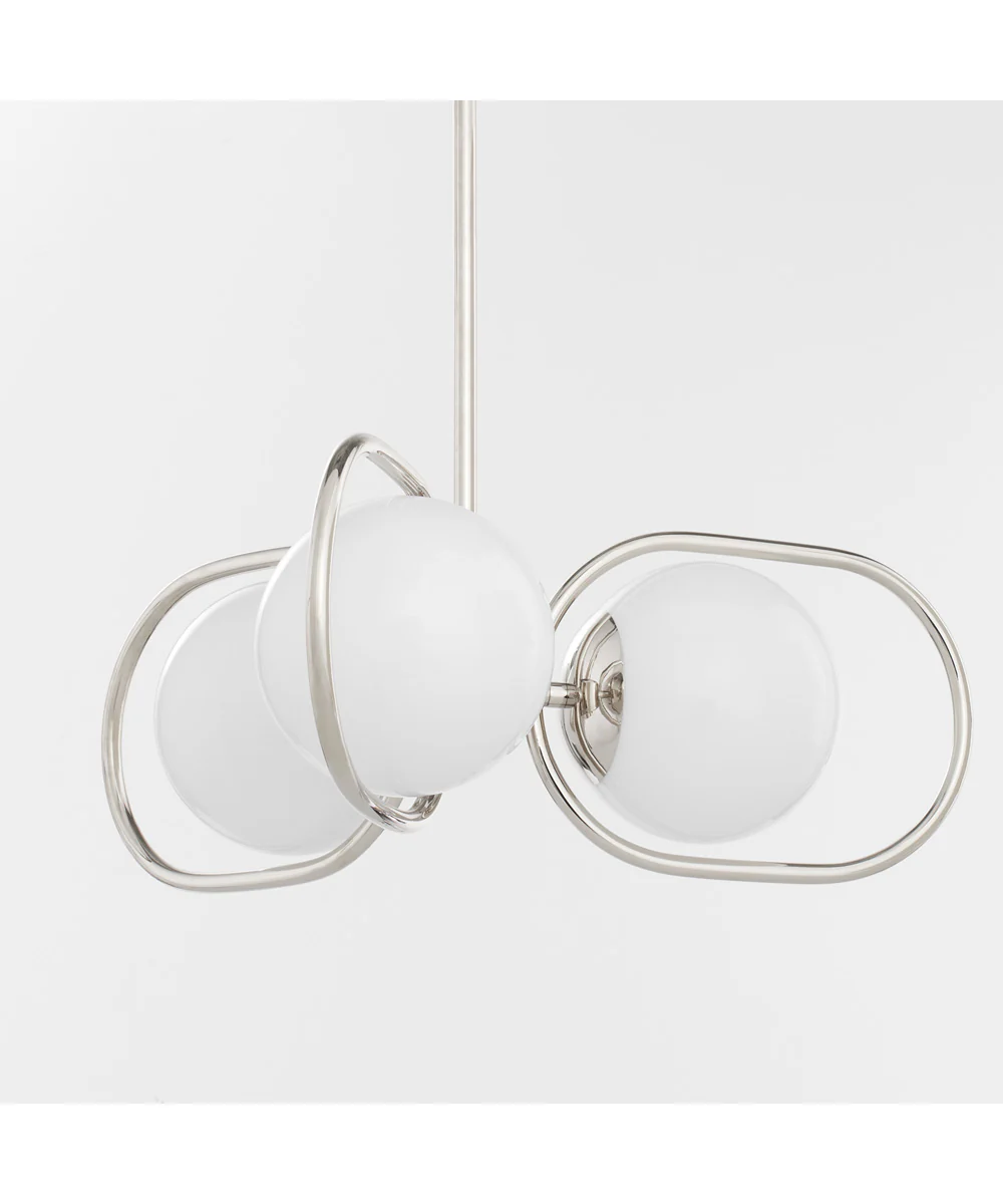 Belmont 3-light Chandelier Polished Nickel - Image 3