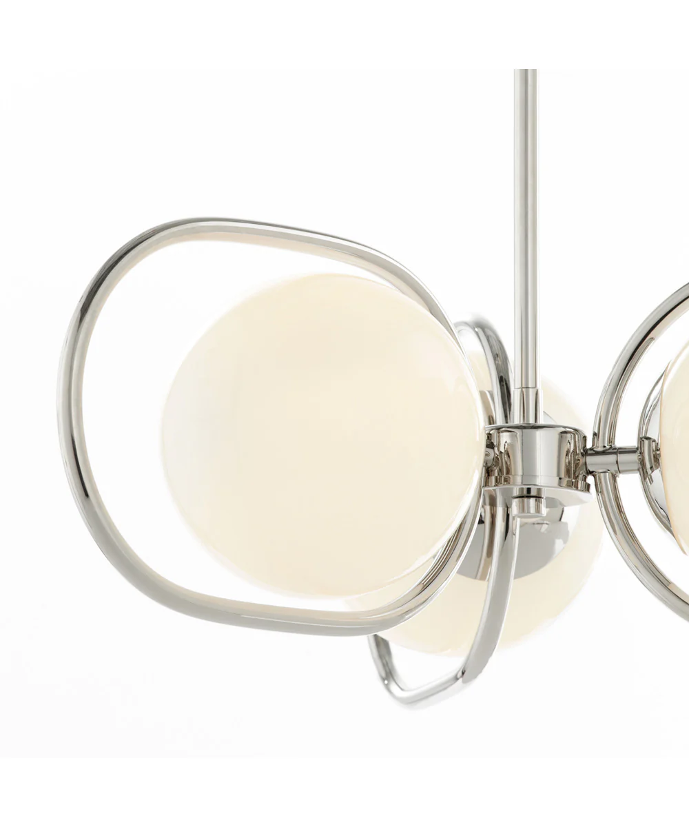 Belmont 3-light Chandelier Polished Nickel - Image 4