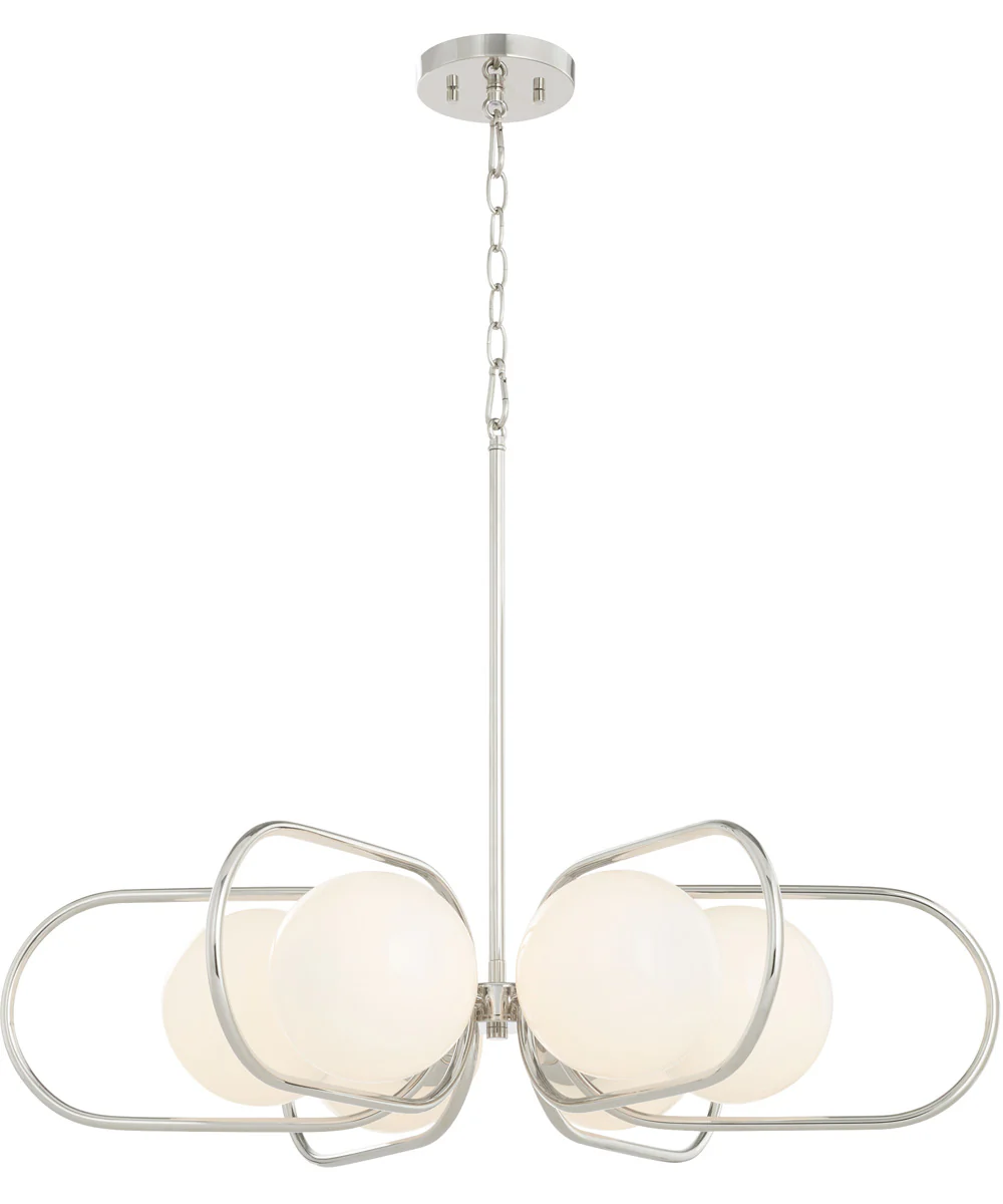 Belmont 6-light Chandelier Polished Nickel - Image 2
