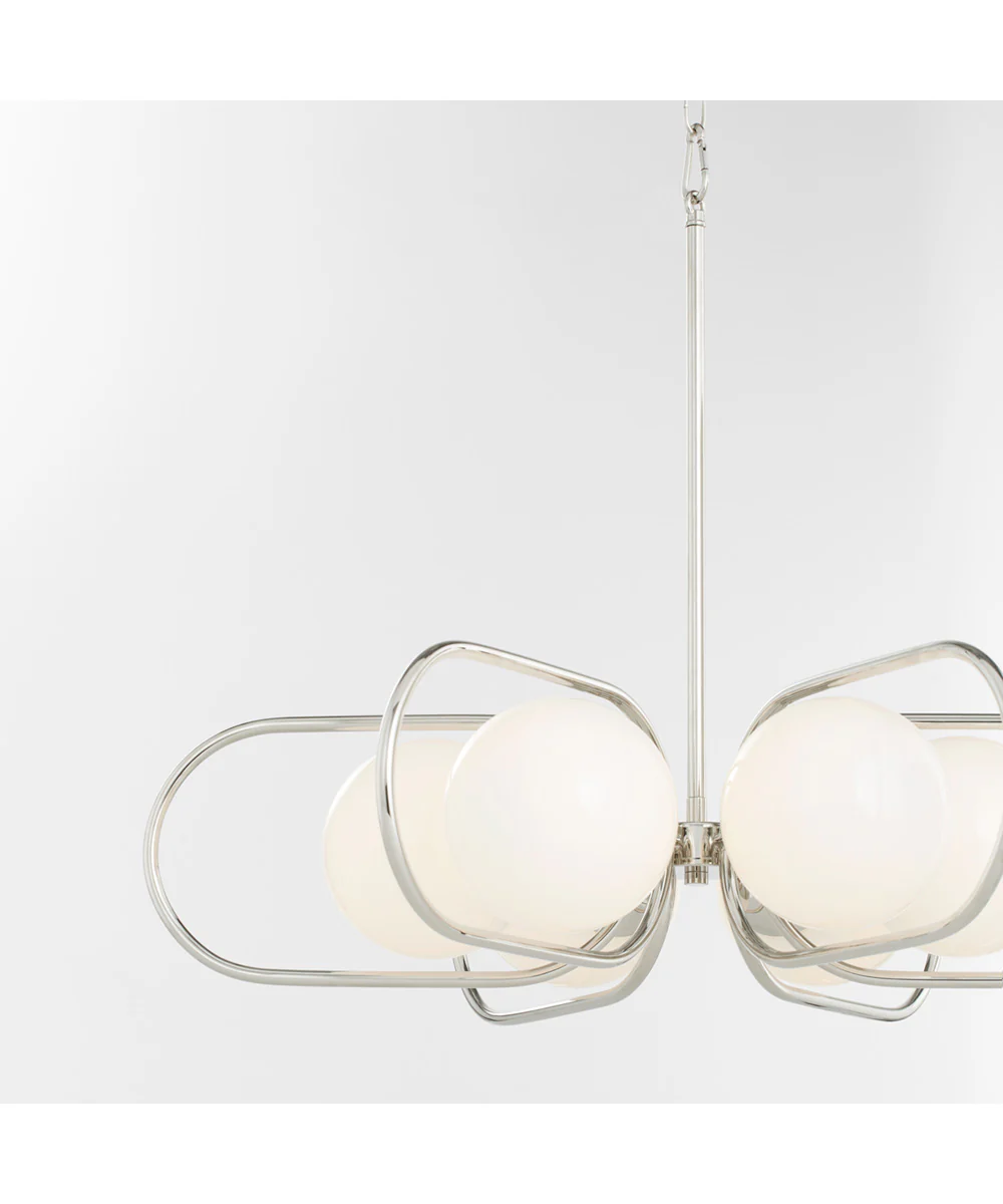 Belmont 6-light Chandelier Polished Nickel - Image 3