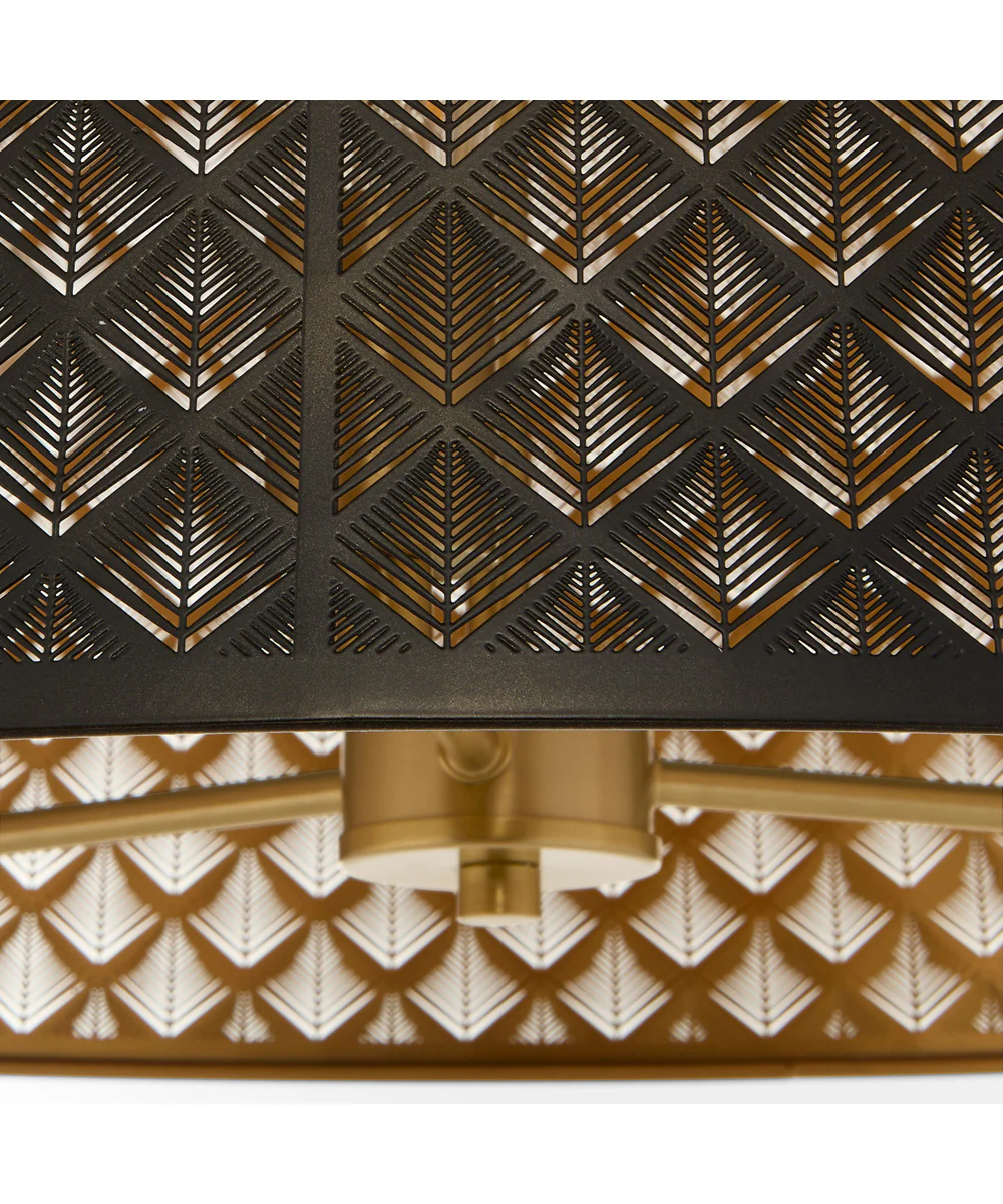 Benedict 3-light Pendant Matte Black|Aged Brass - Image 3
