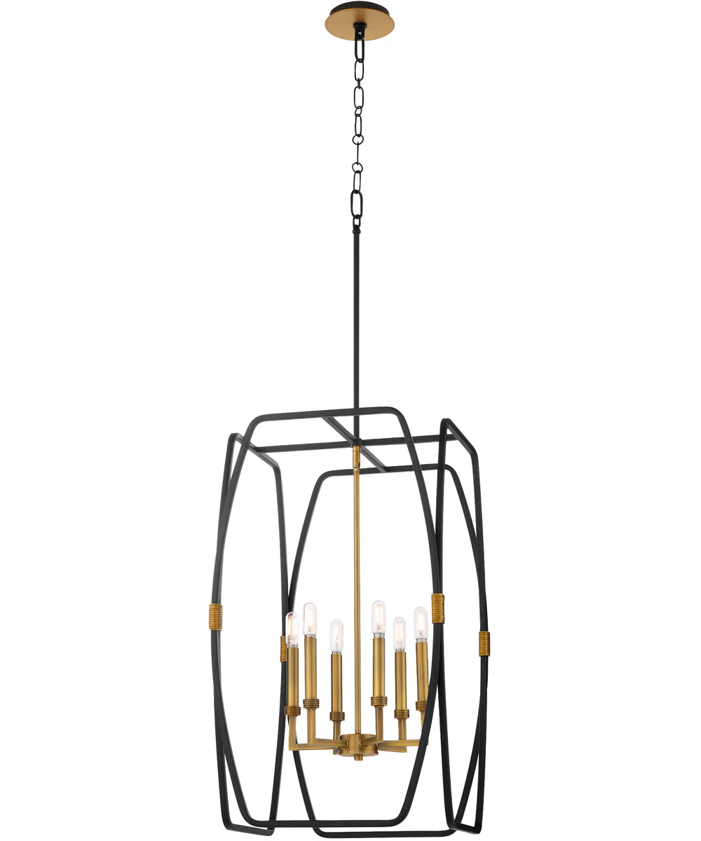 Bishop 6-light Pendant Matte Black|Brushed Brass - Image 2
