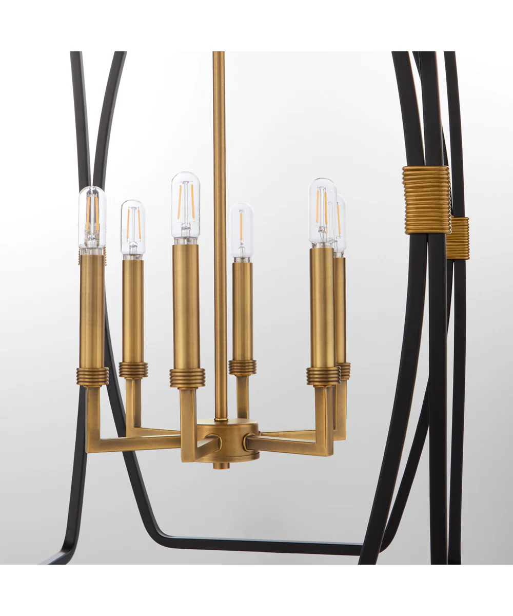 Bishop 6-light Pendant Matte Black|Brushed Brass - Image 3