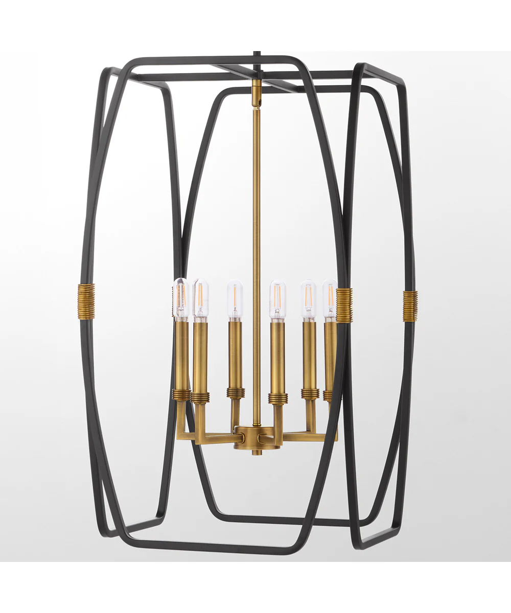 Bishop 6-light Pendant Matte Black|Brushed Brass - Image 4
