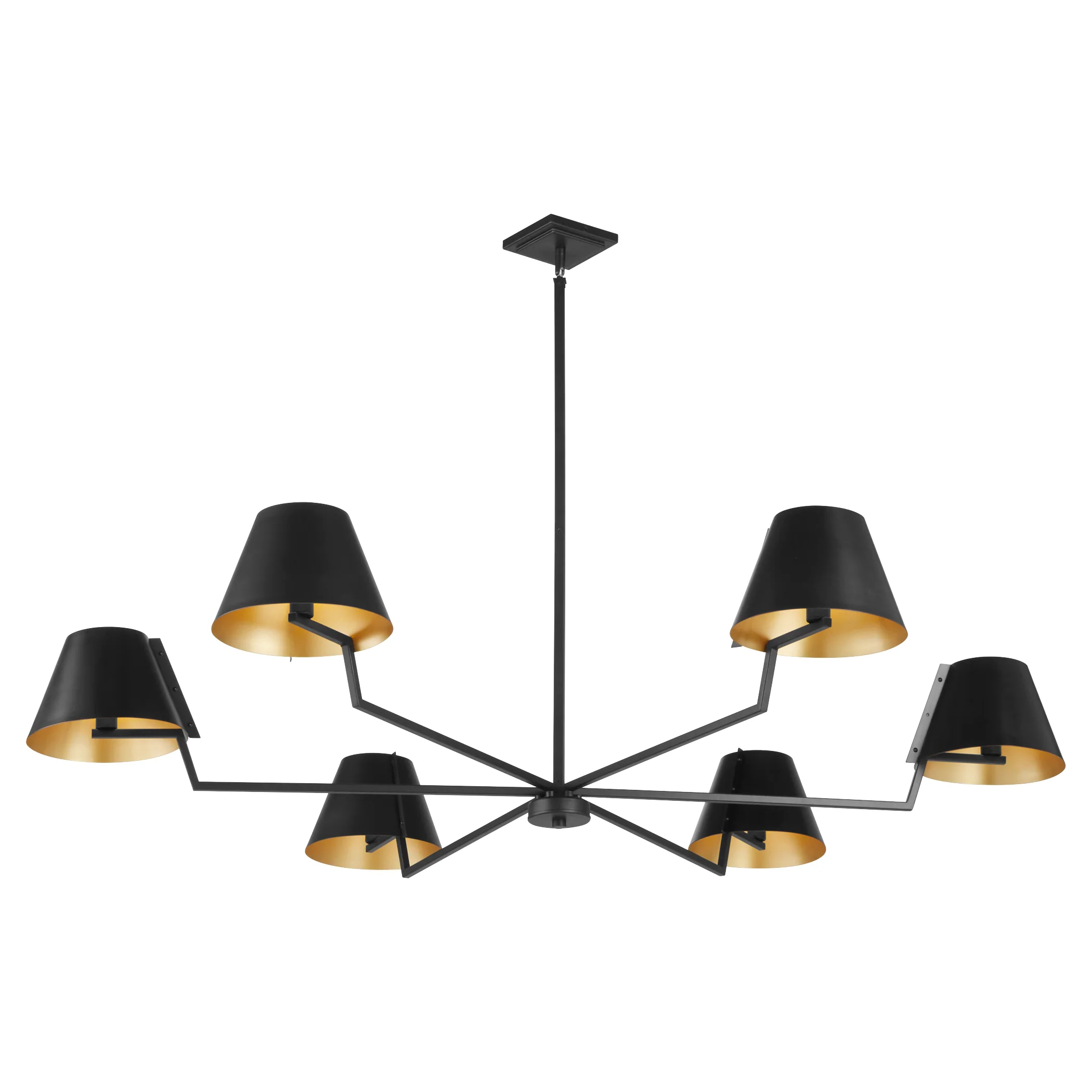 Bliss 6-light Chandelier Matte Black - Image 2