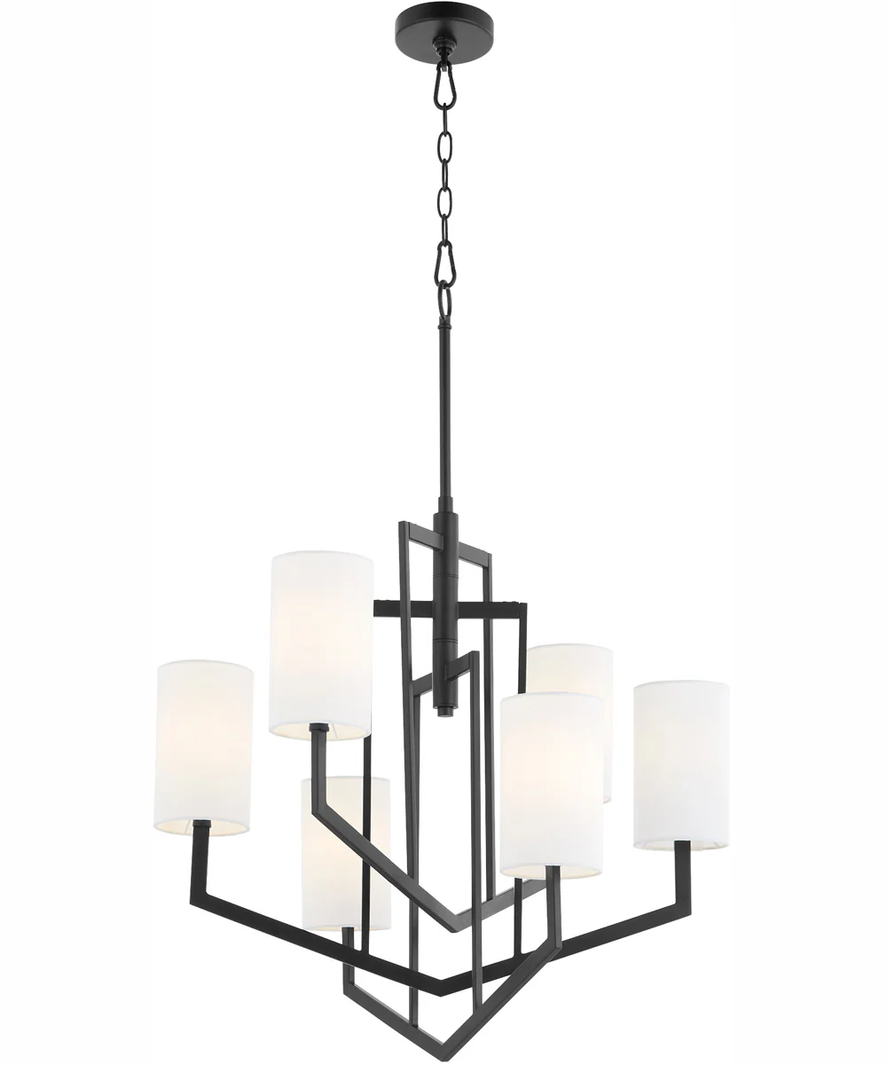 Bolivar 6-light Chandelier Matte Black - Image 2