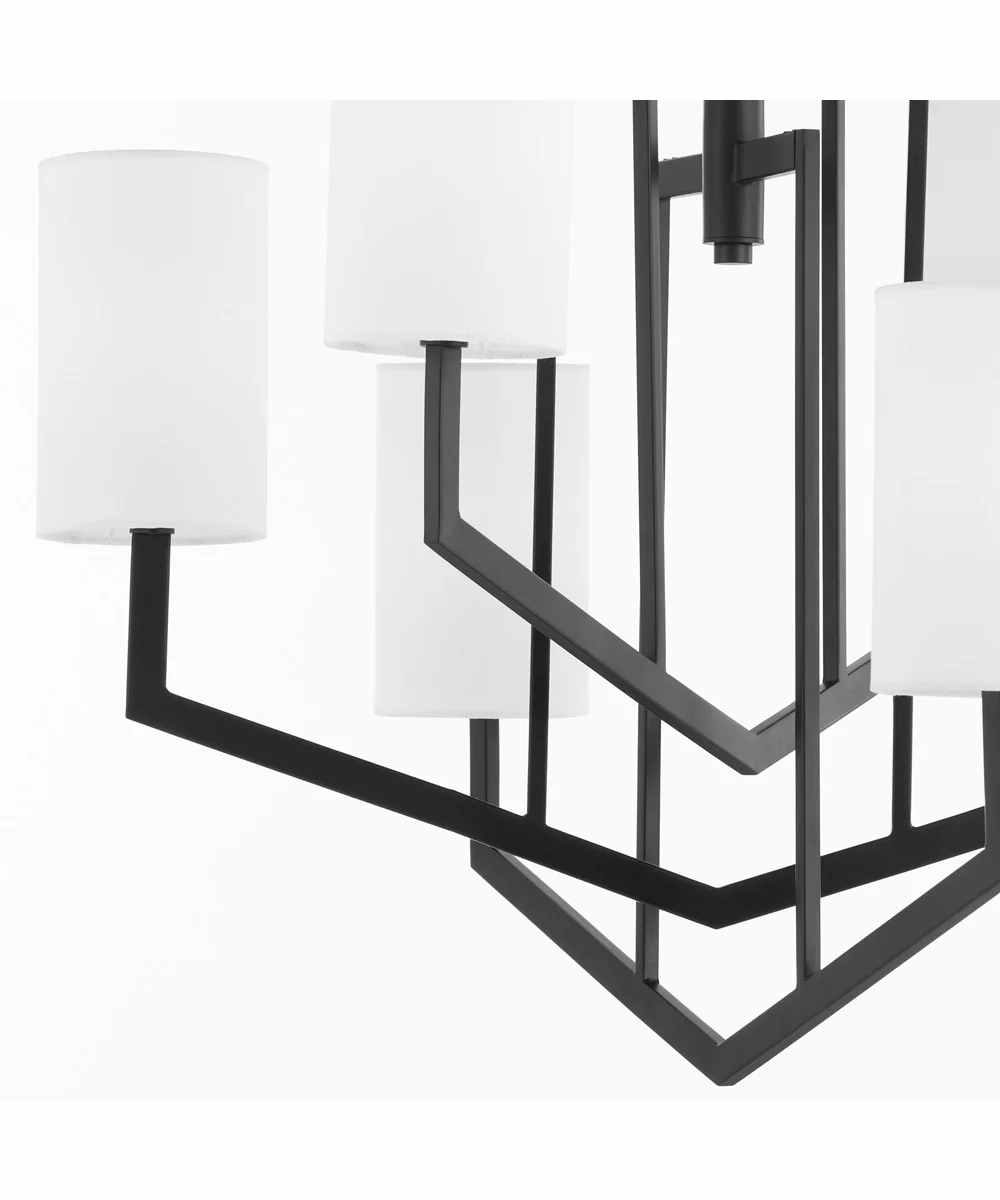 Bolivar 6-light Chandelier Matte Black - Image 4