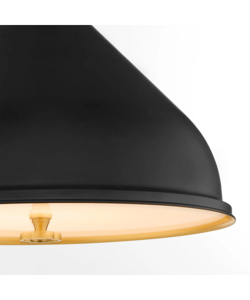 Bonnel 1-light Pendant Matte Black|Aged Brass - Image 4