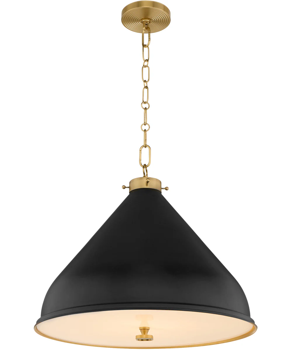 Bonnel 1-light Pendant Matte Black|Aged Brass - Image 2