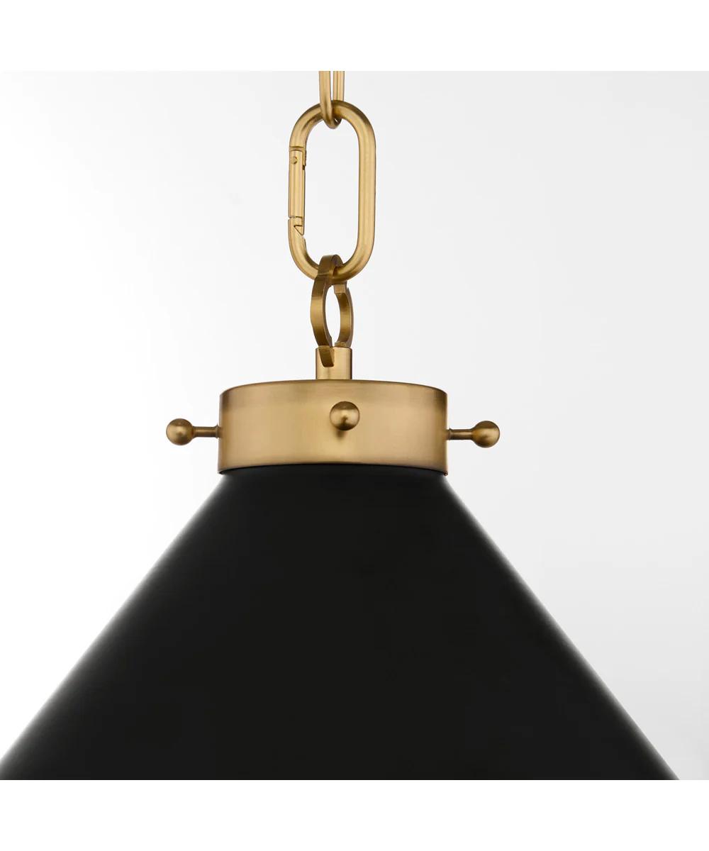 Bonnel 1-light Pendant Matte Black|Aged Brass - Image 4