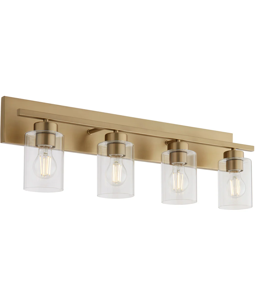 Carter 4-light Bath Vanity Light Aged Brass - Image 2
