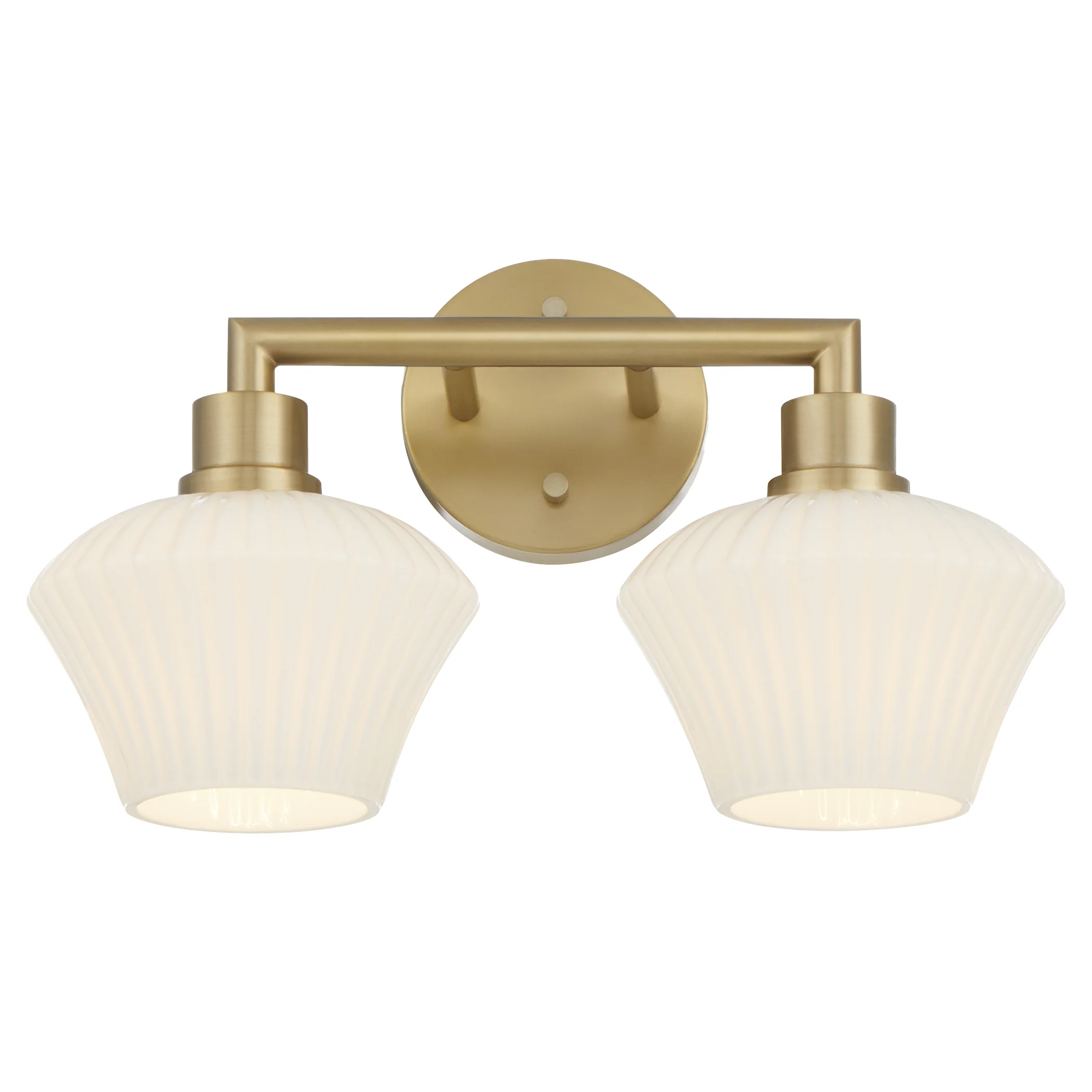 Cassini 2-light Bath Vanity Light Aged Brass - Image 2