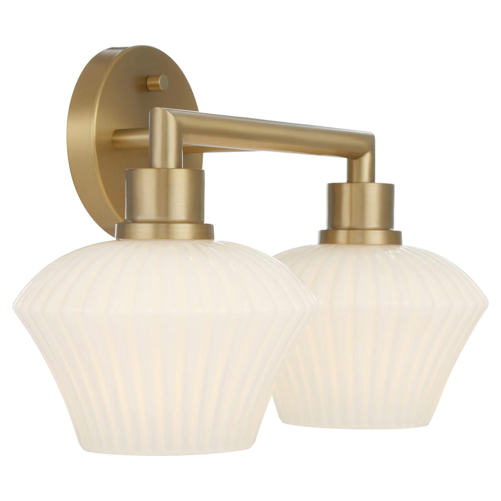 Cassini 2-light Bath Vanity Light Aged Brass - Image 3
