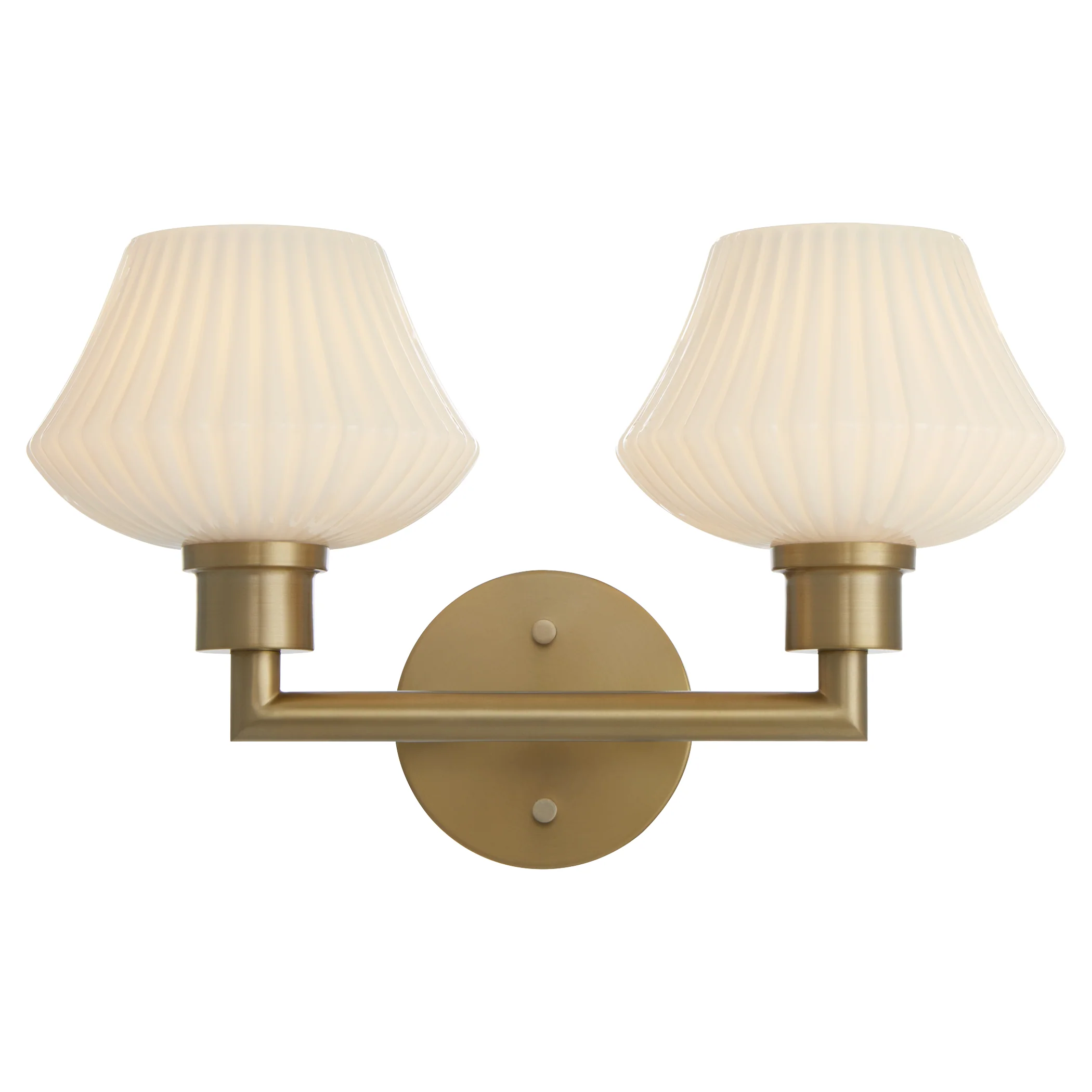 Cassini 2-light Bath Vanity Light Aged Brass - Image 4