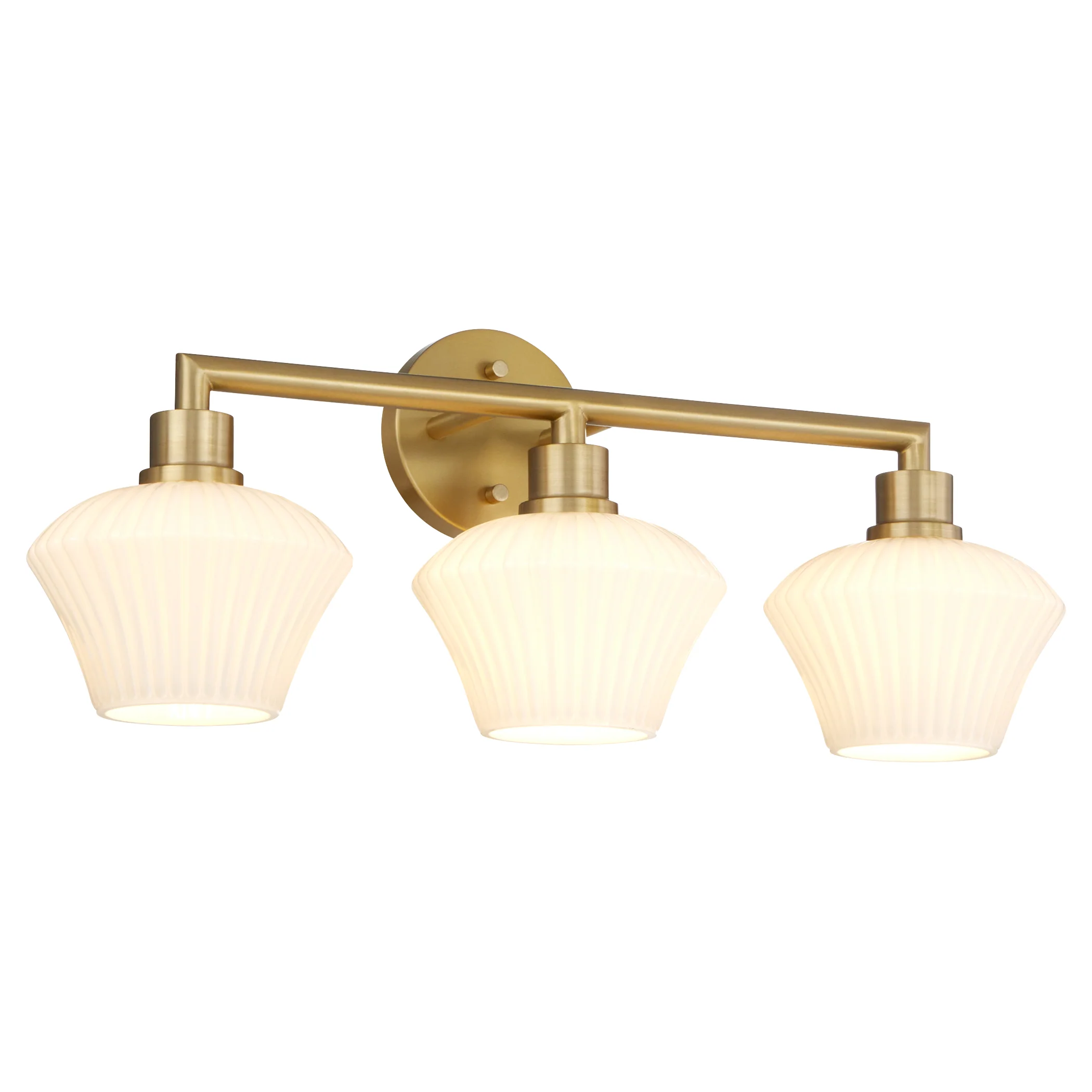 Cassini 3-light Bath Vanity Light Aged Brass - Image 2