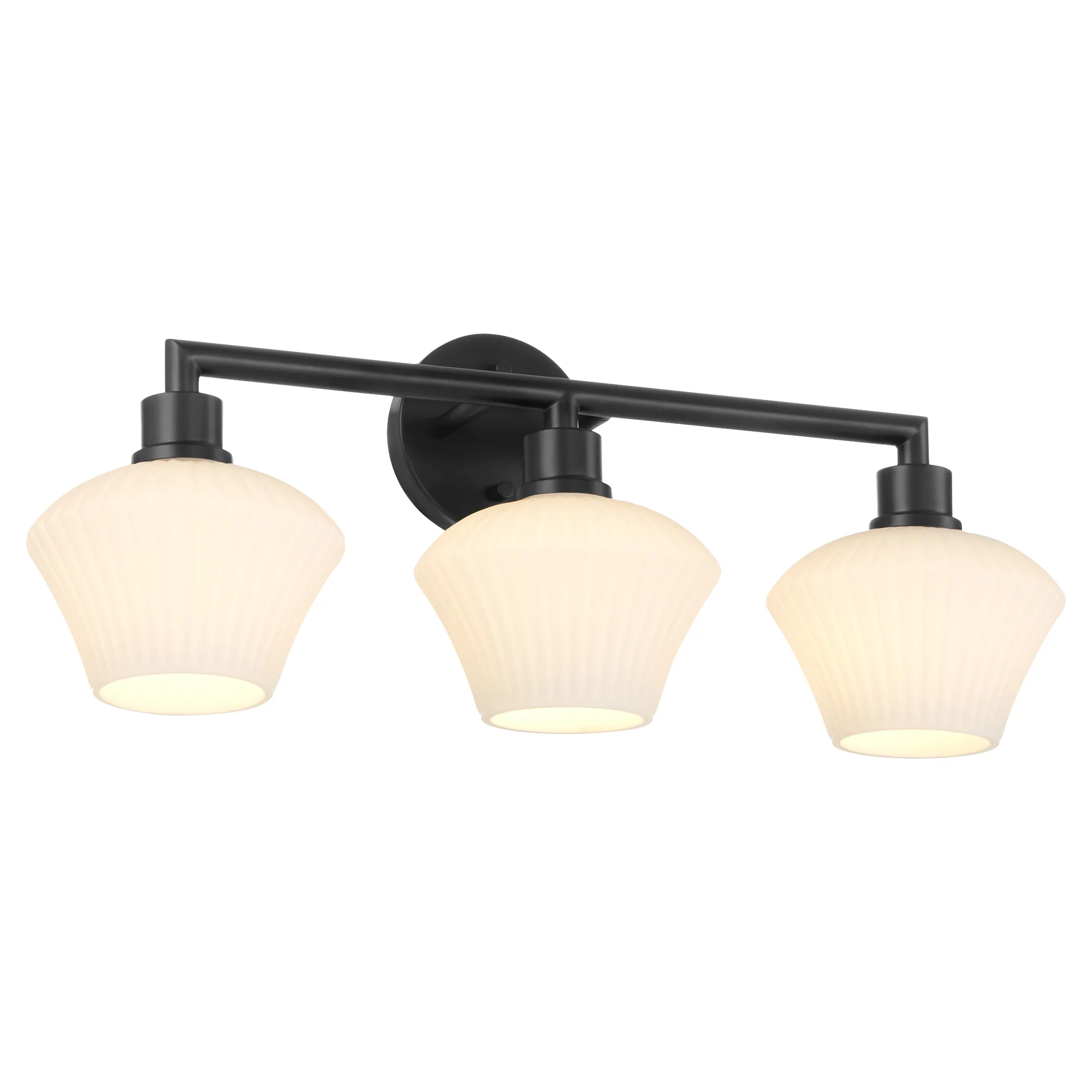 Cassini 3-light Bath Vanity Light Matte Black - Image 2