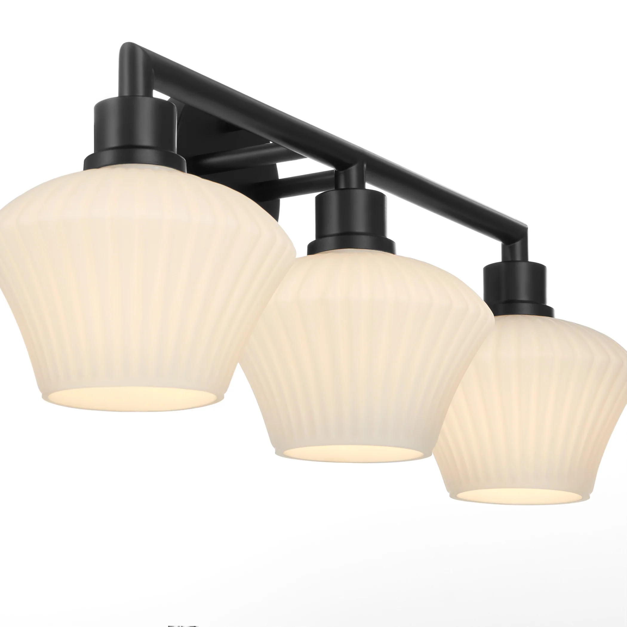 Cassini 3-light Bath Vanity Light Matte Black - Image 4