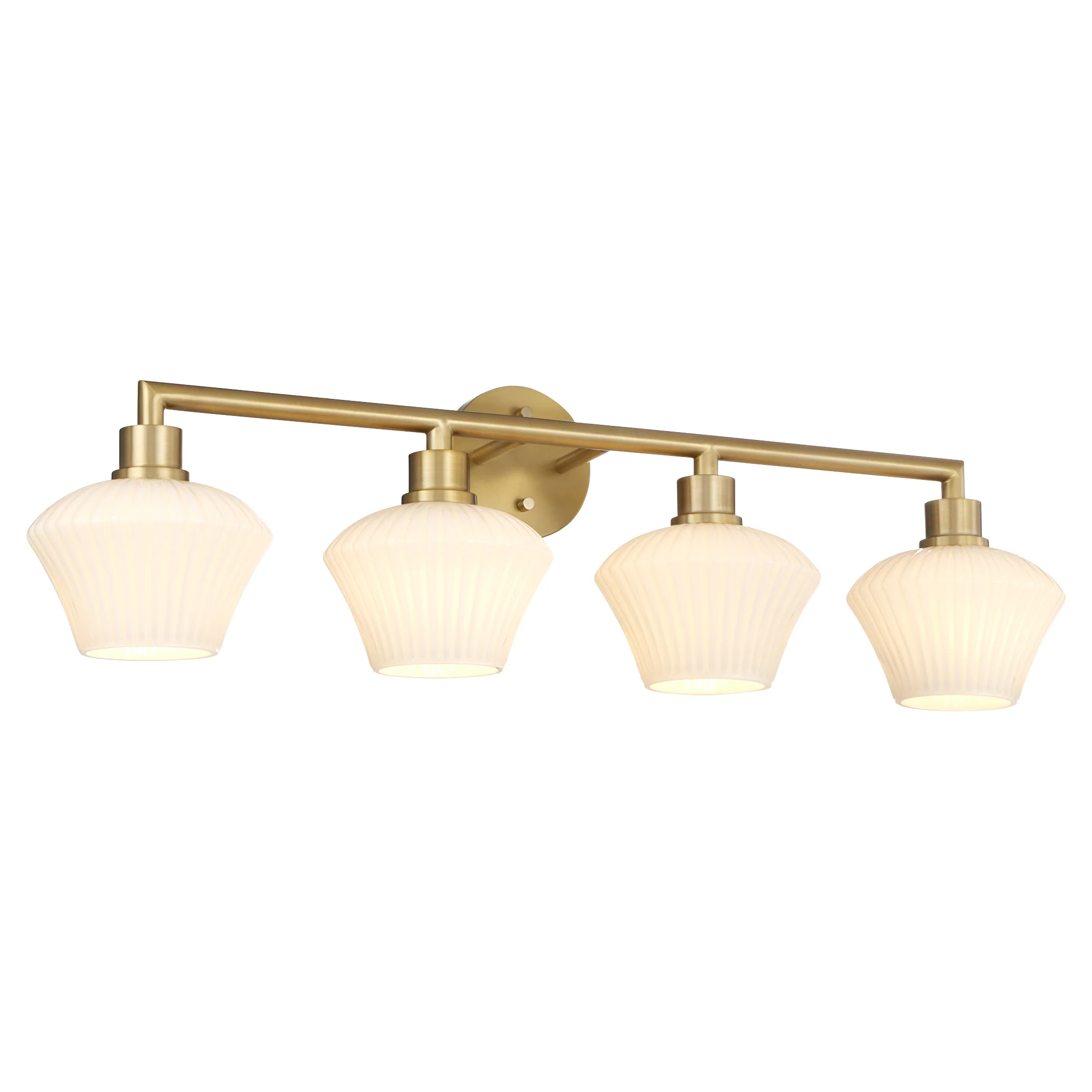 Cassini 4-light Bath Vanity Light Aged Brass - Image 2