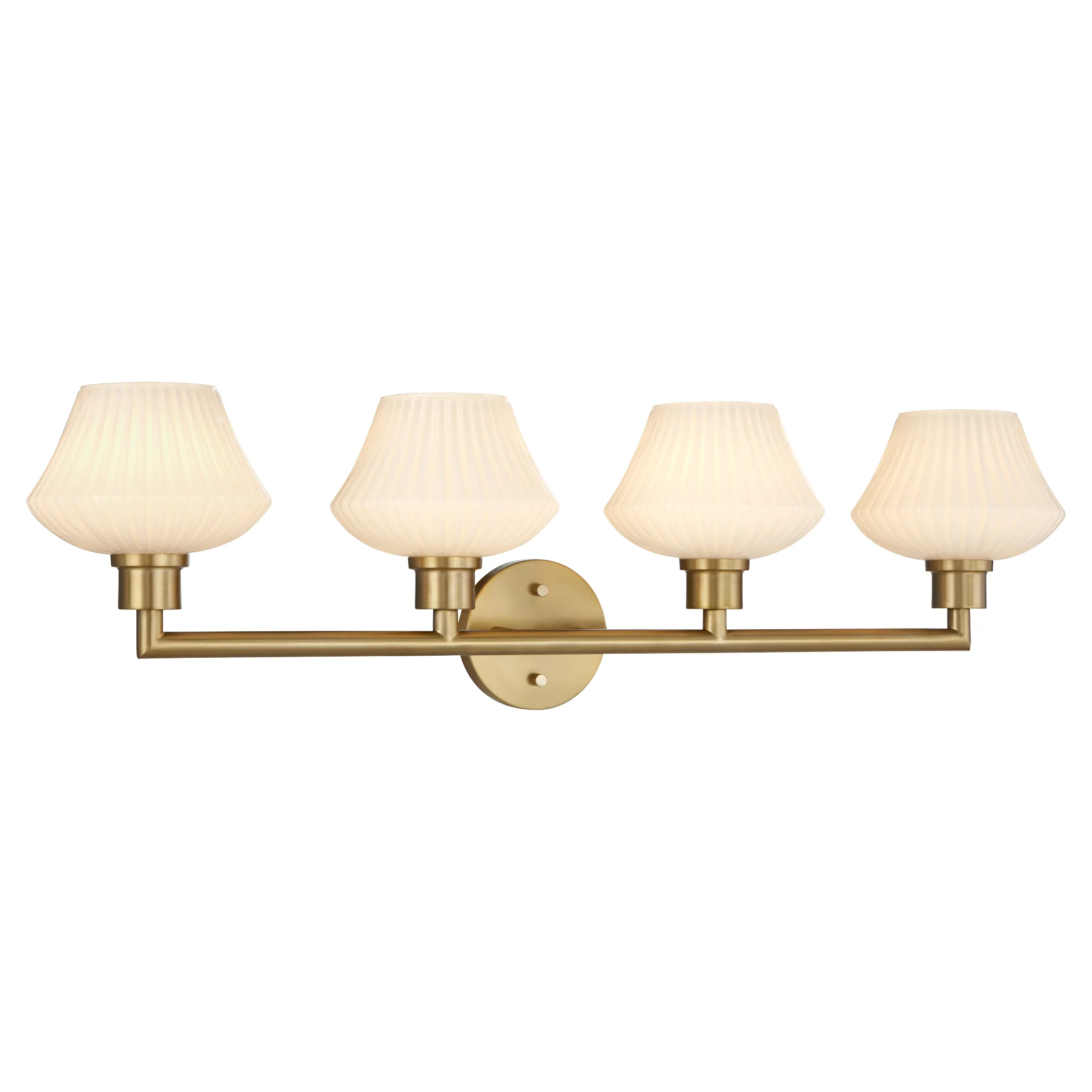 Cassini 4-light Bath Vanity Light Aged Brass - Image 3