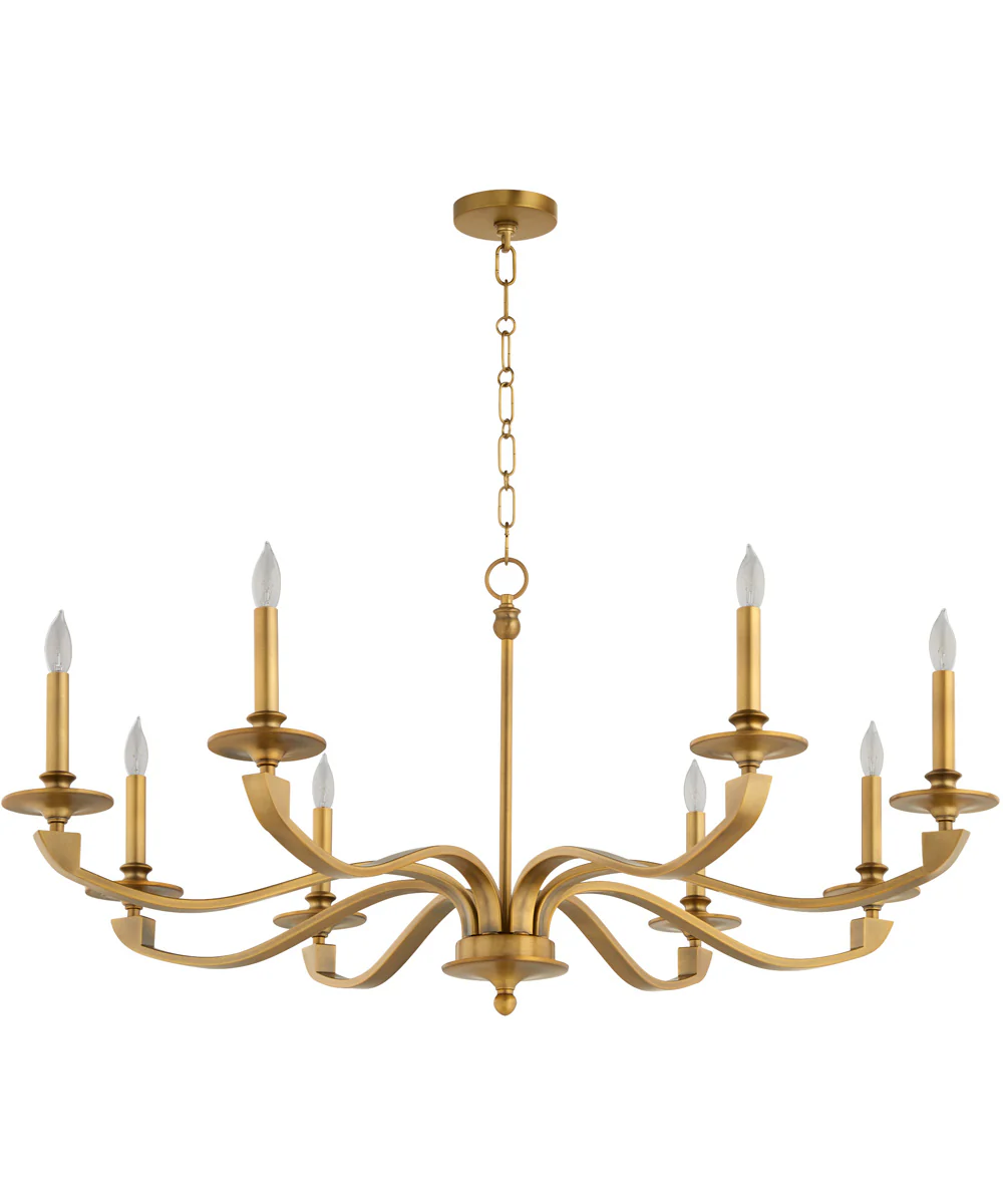 Chantelle 8-light Chandelier Brushed Brass